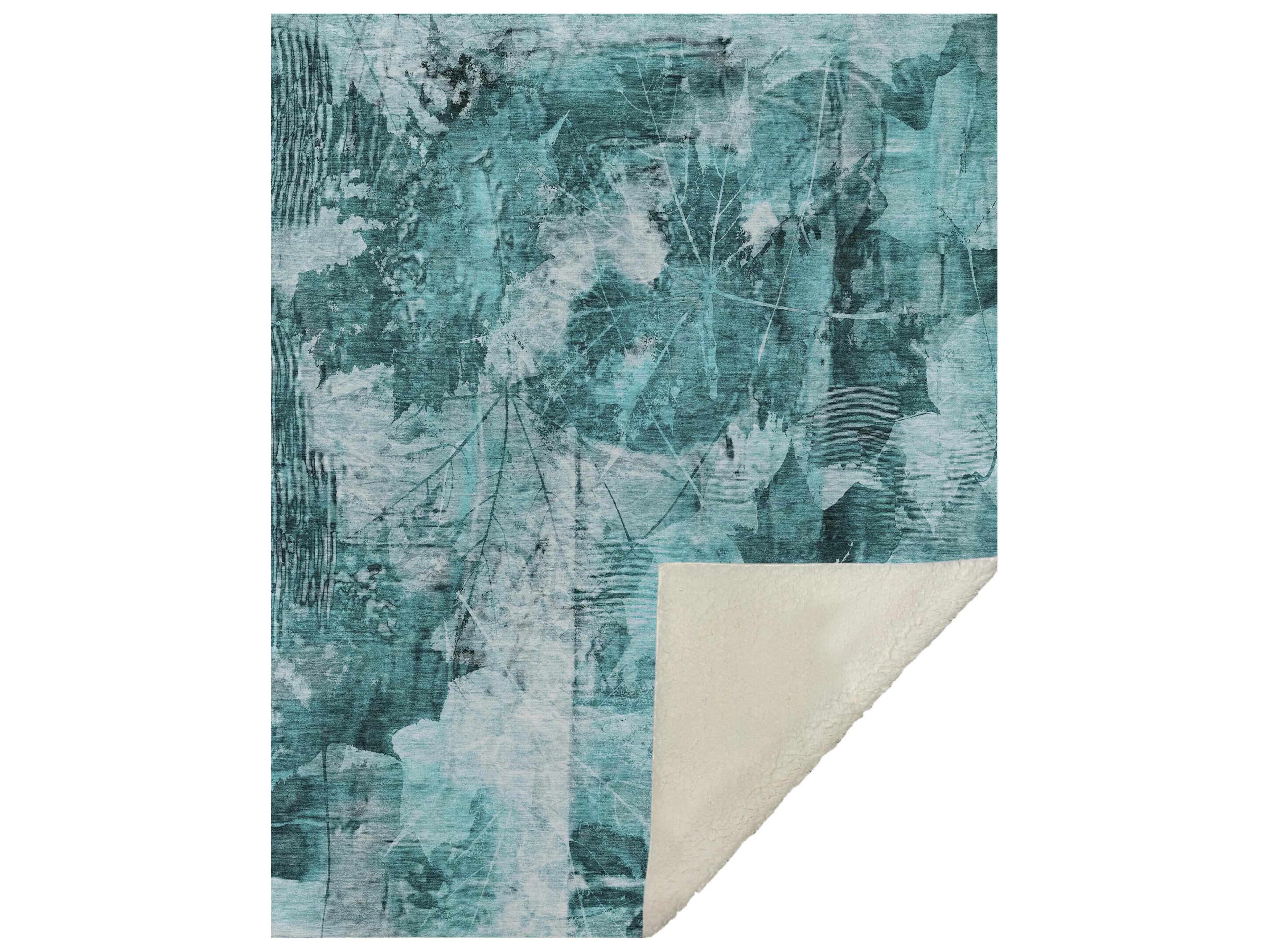 Dalyn Sherpa Teal Polyester Throw