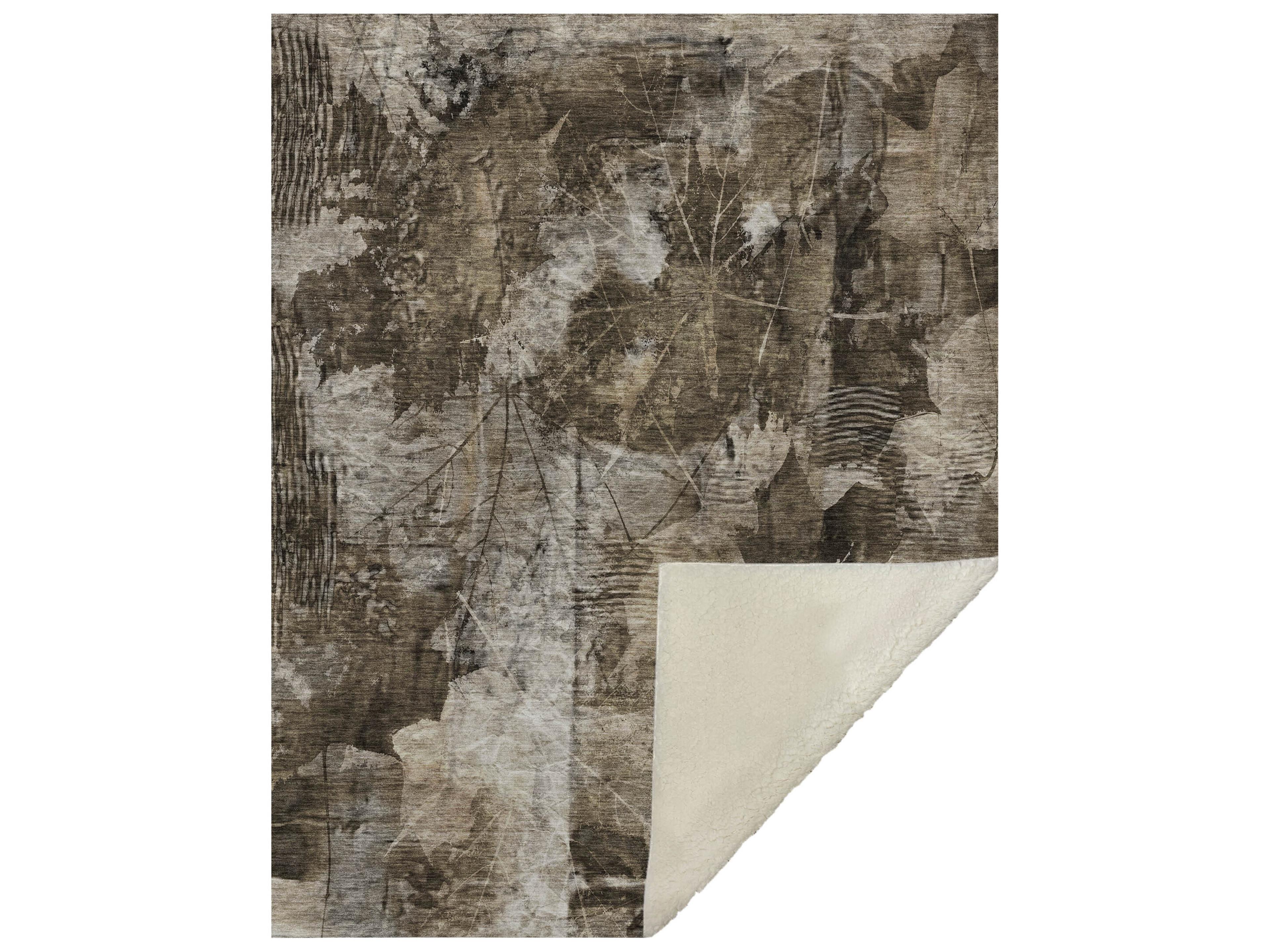 Dalyn Sherpa Brown Polyester Throw