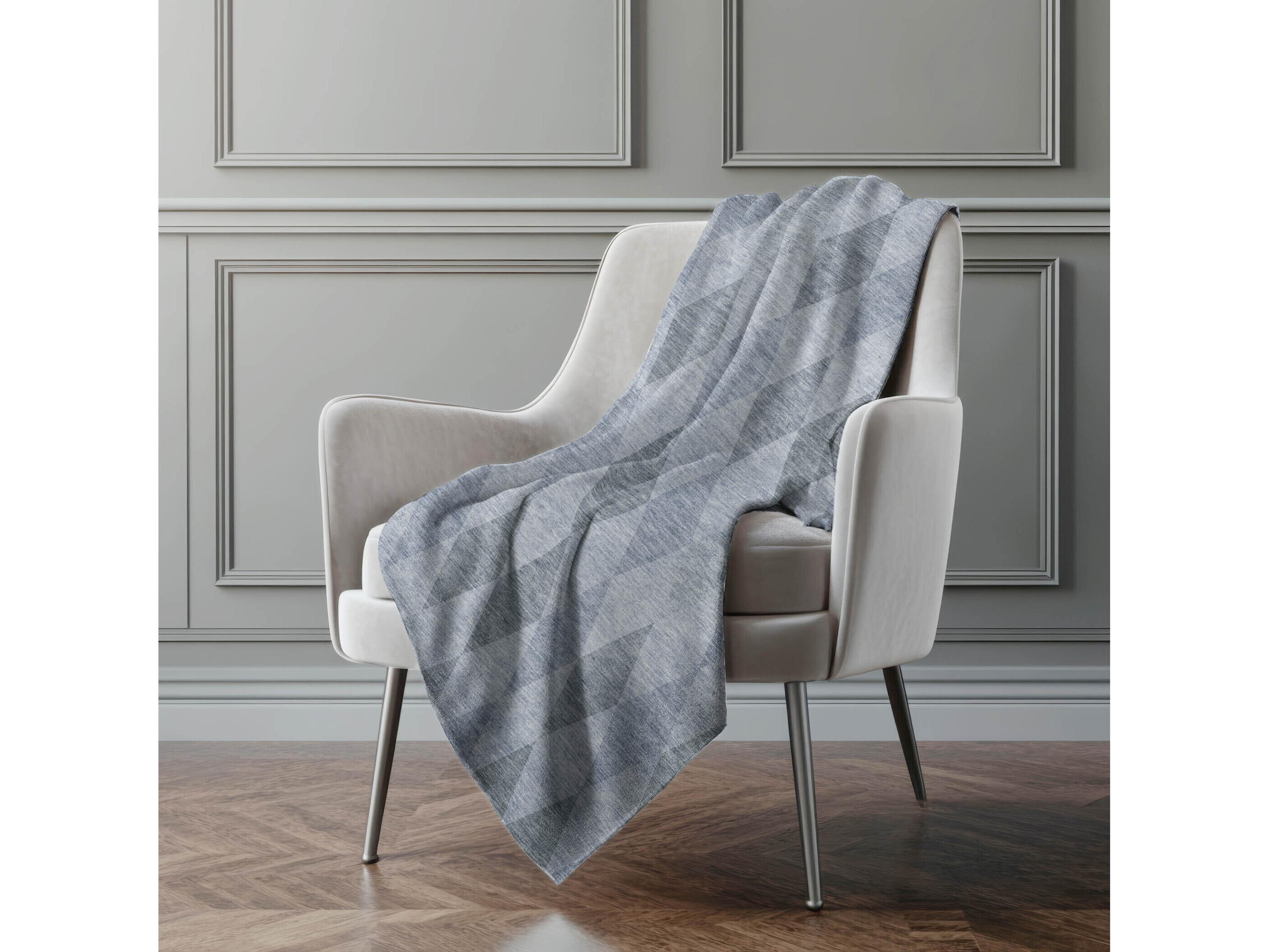 Dalyn Sherpa Blue Polyester Throw
