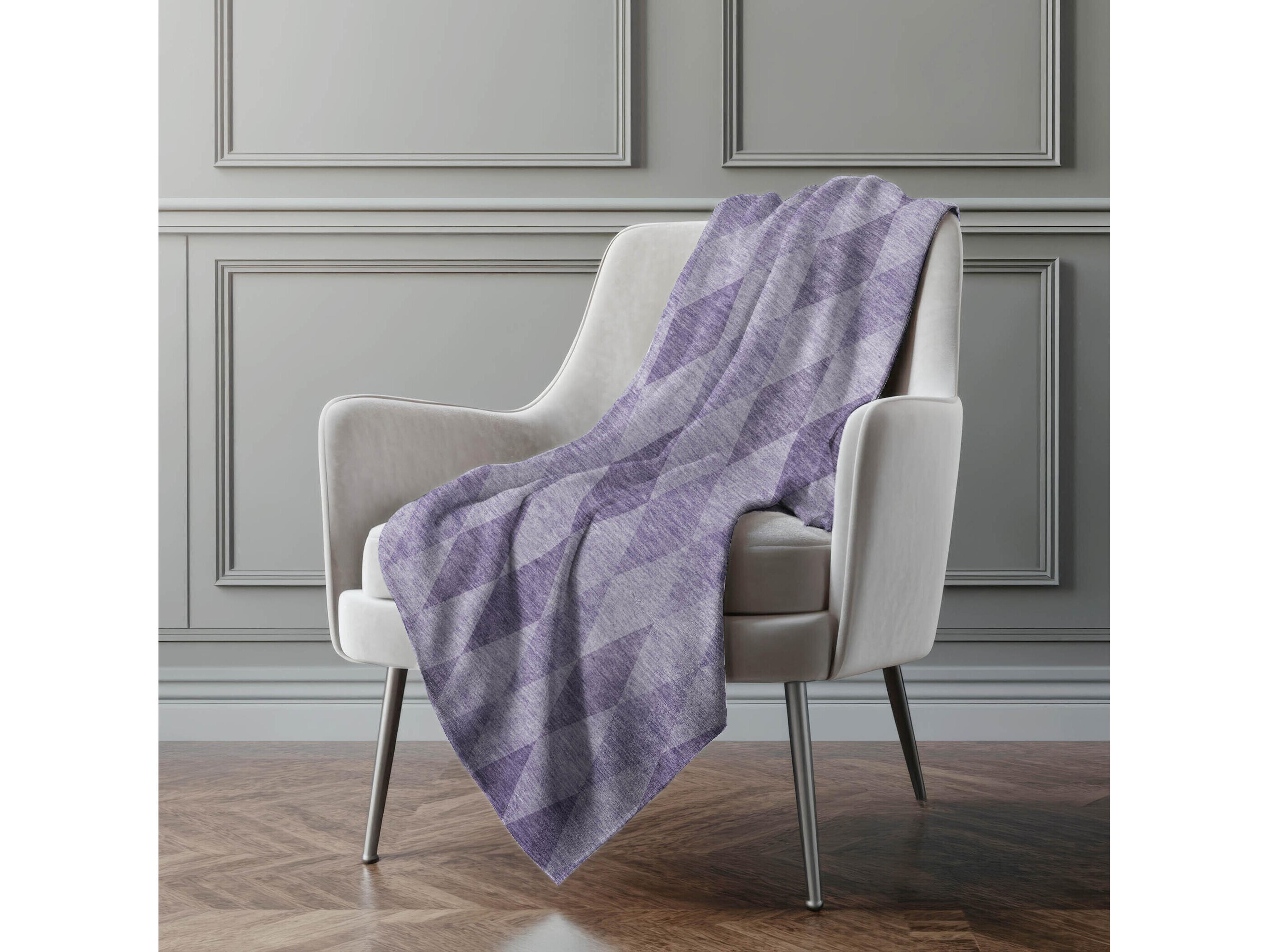 Dalyn Sherpa Purple Polyester Throw