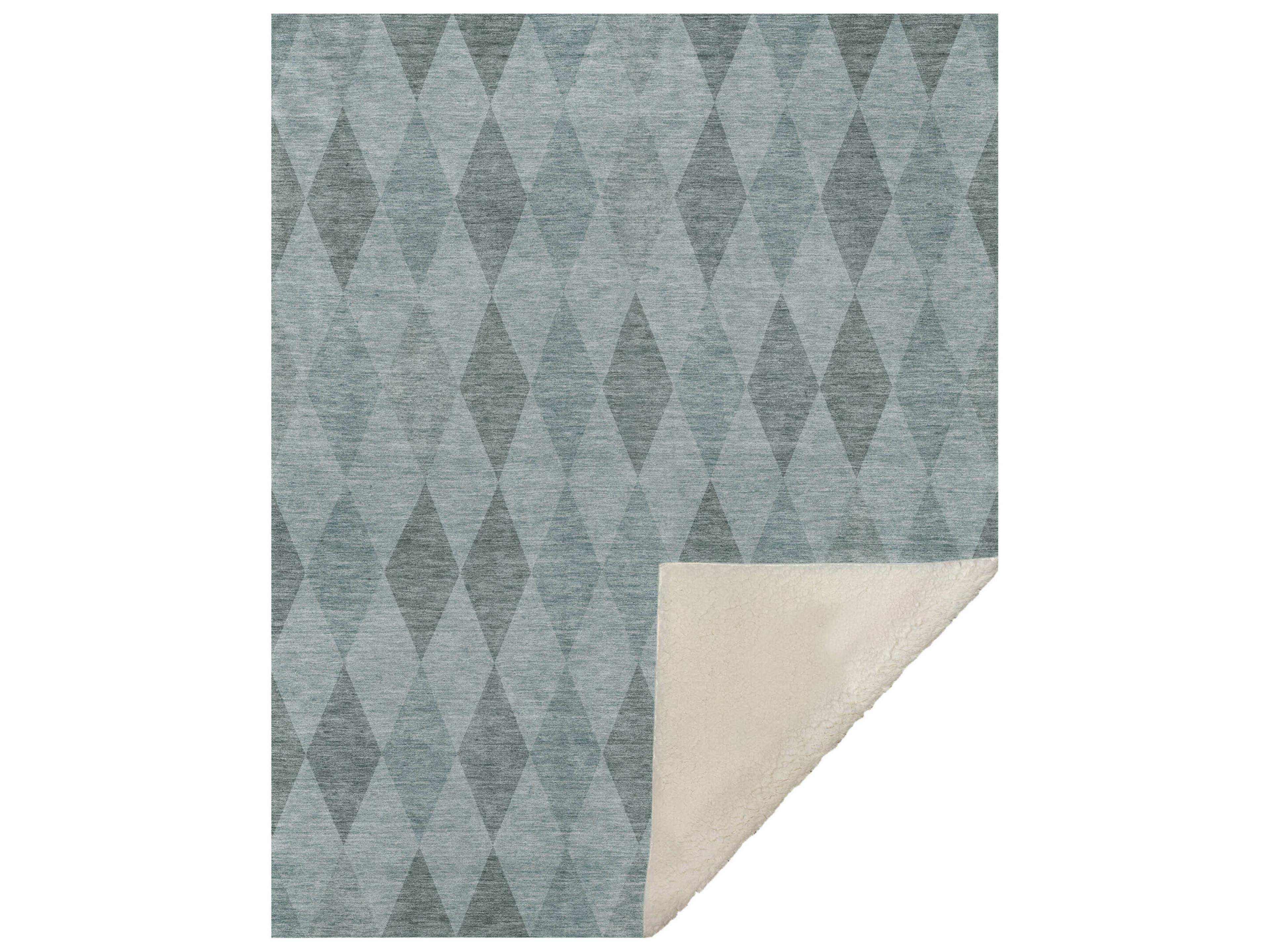 Dalyn Sherpa Teal Polyester Throw