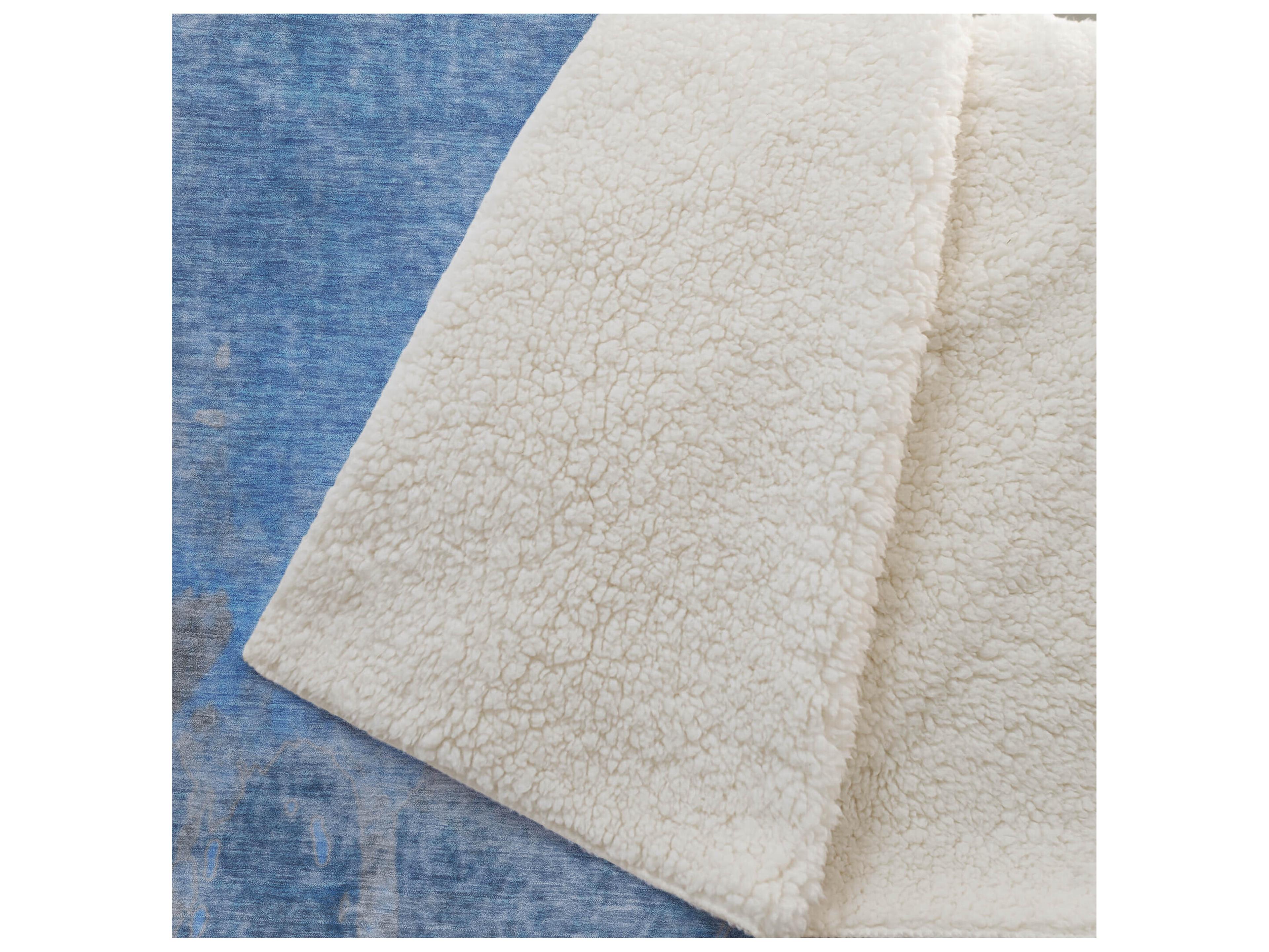 Dalyn Sherpa Blue Polyester Throw