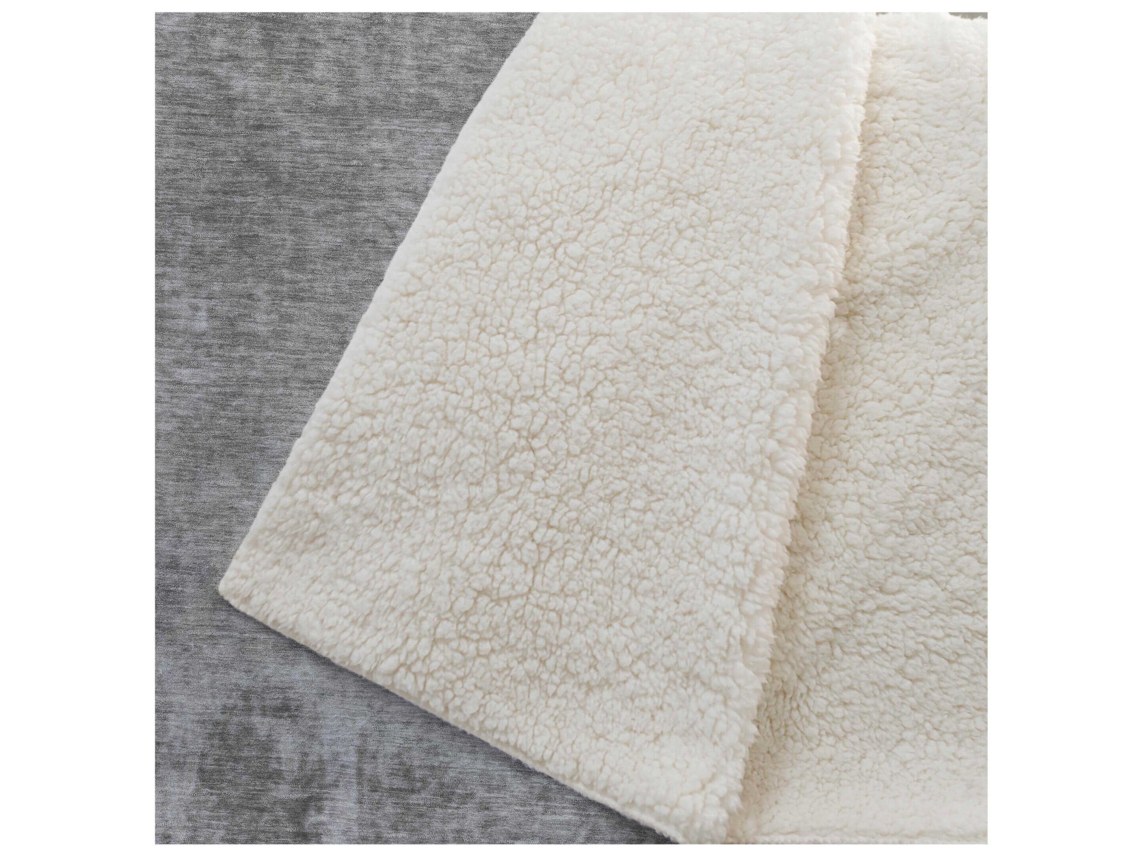 Dalyn Sherpa Gray Polyester Throw