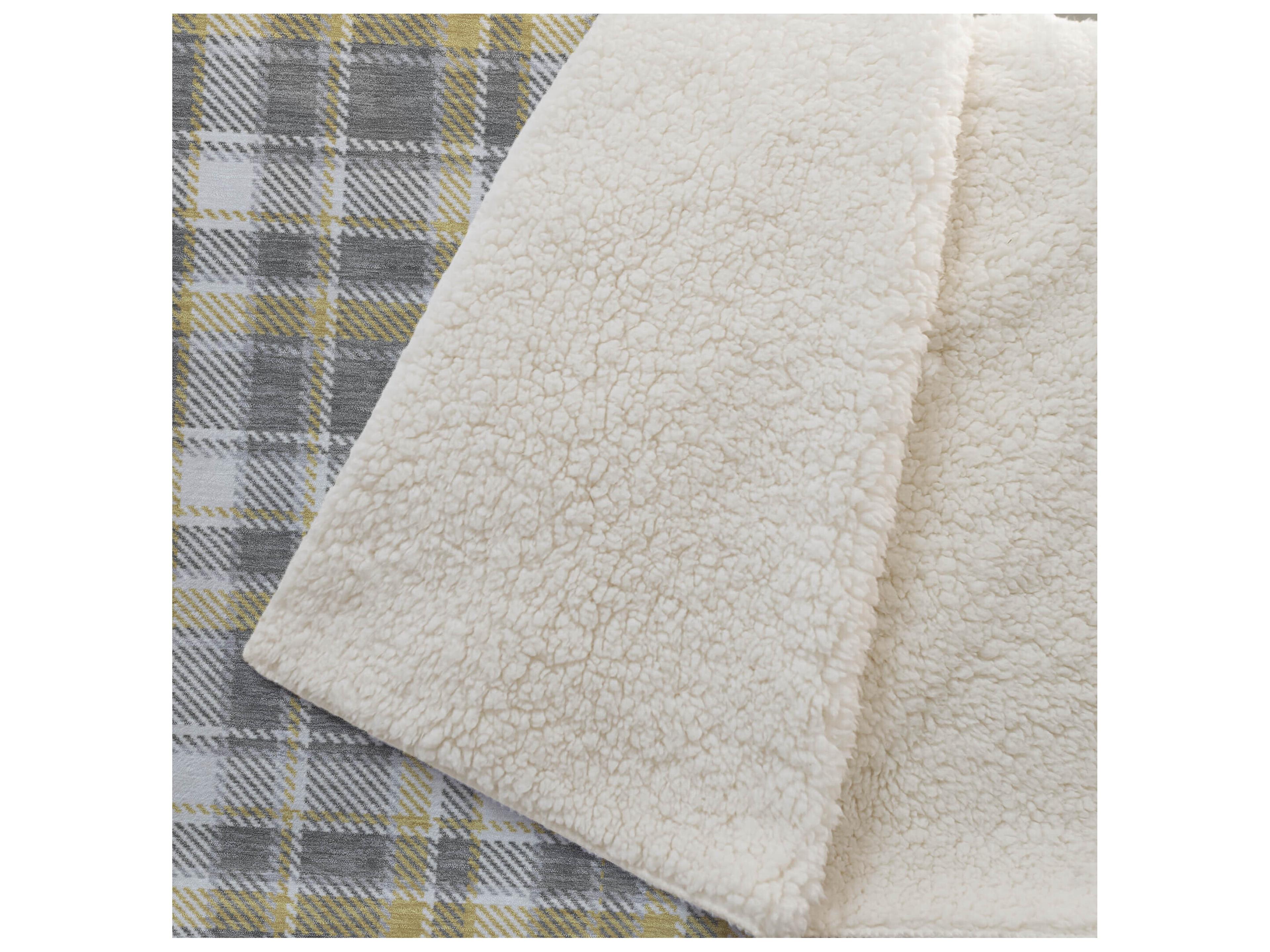 Dalyn Sherpa Gray Polyester Throw