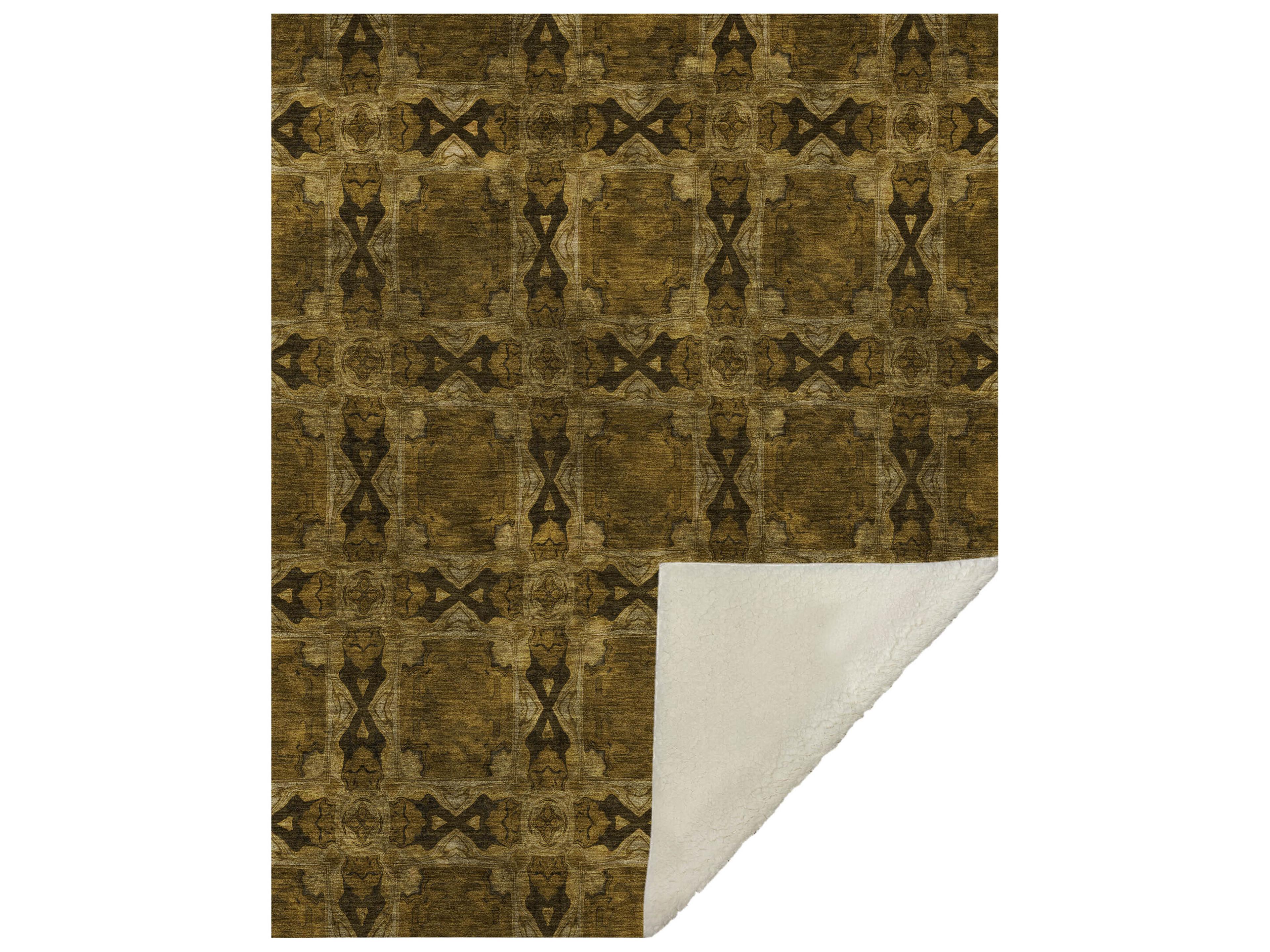 Sherpa Brown Polyester Throw