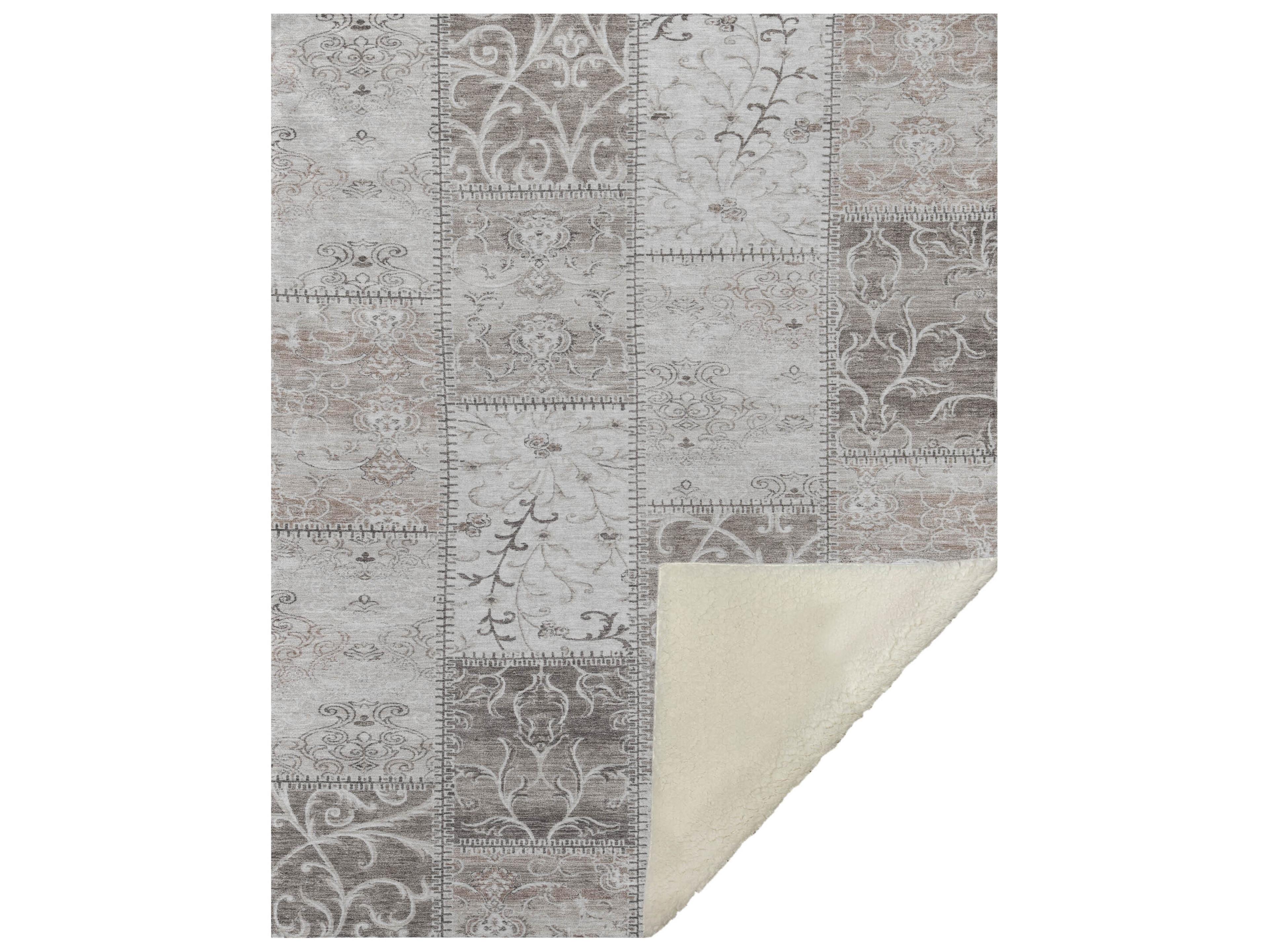 Dalyn Sherpa Brown Polyester Throw