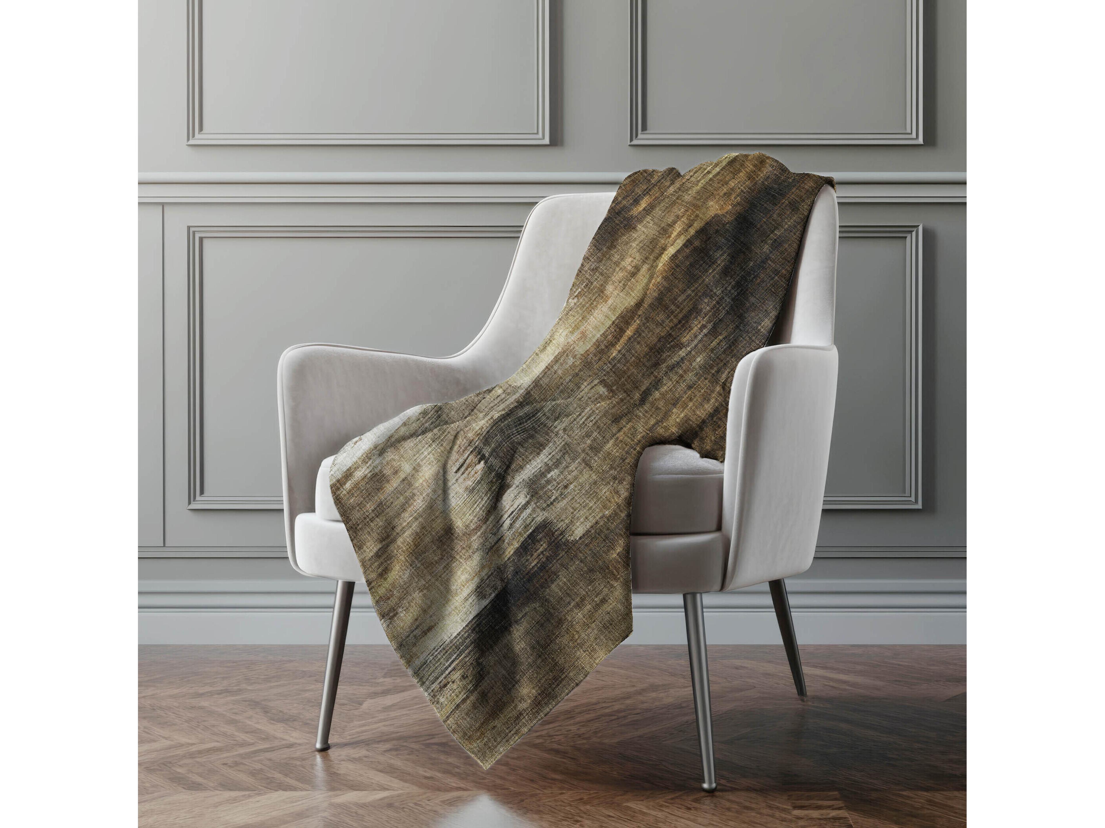 Dalyn Sherpa Brown Polyester Throw