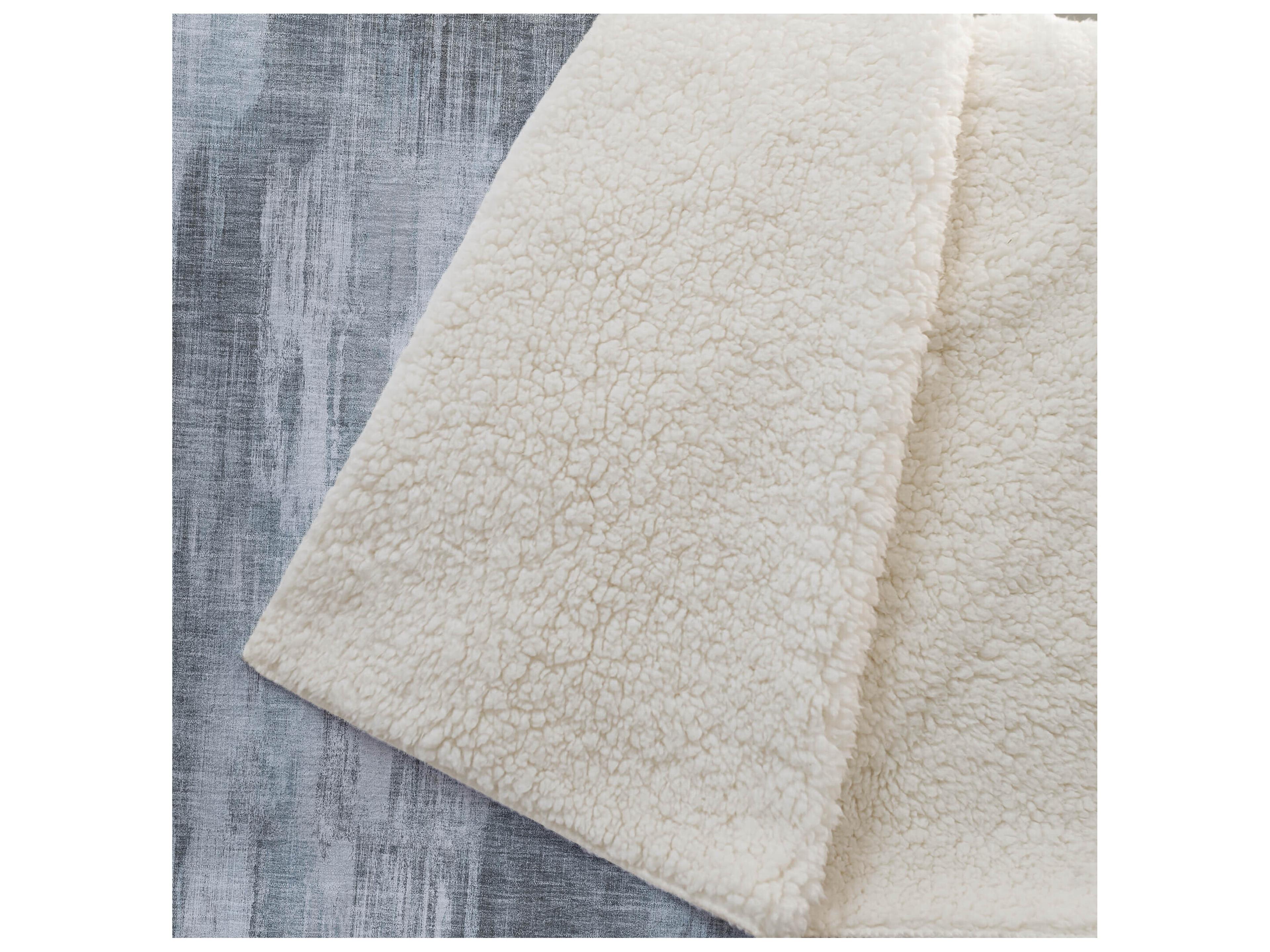 Dalyn Sherpa Teal Polyester Throw