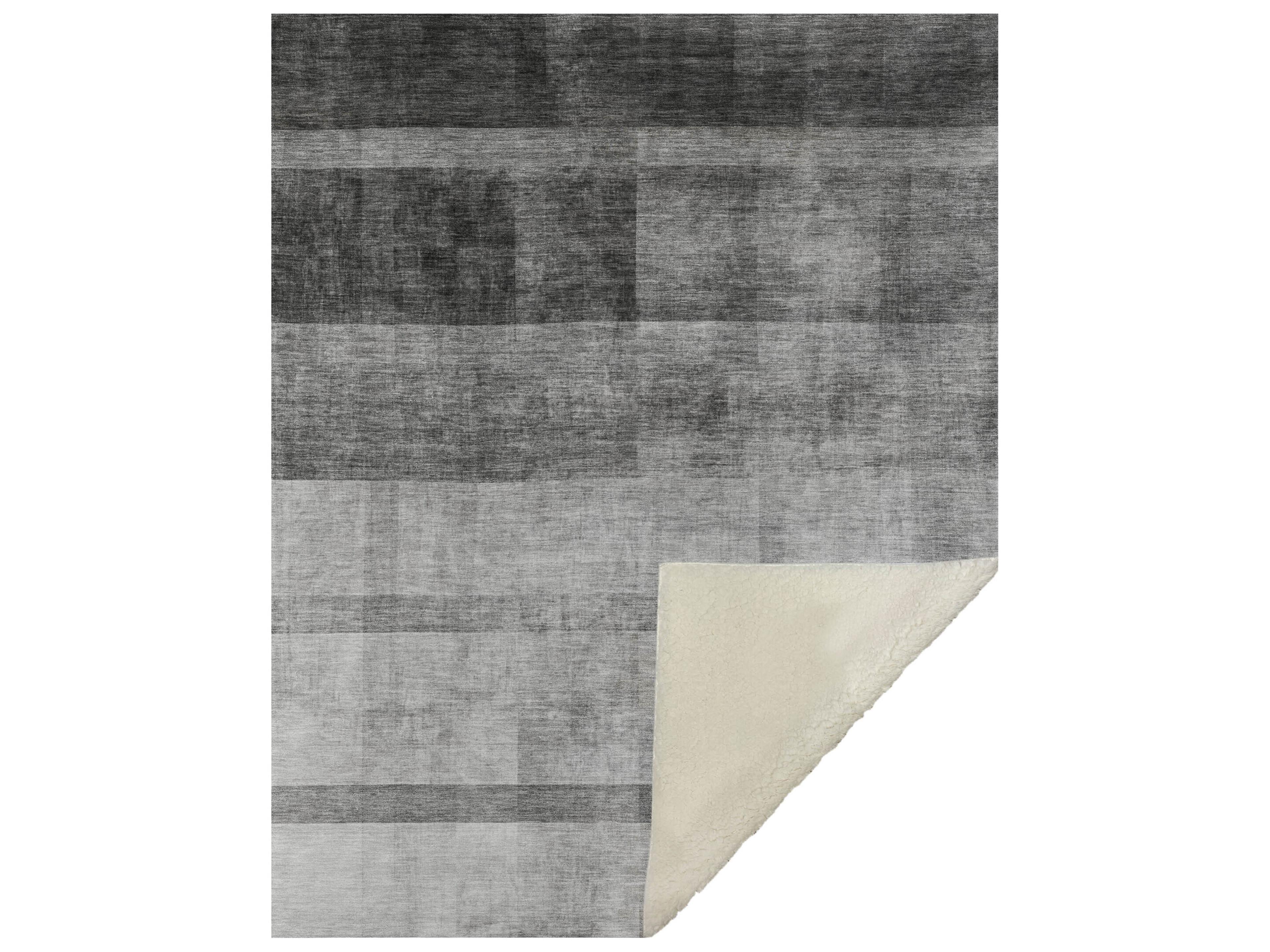 Dalyn Sherpa Gray Polyester Throw