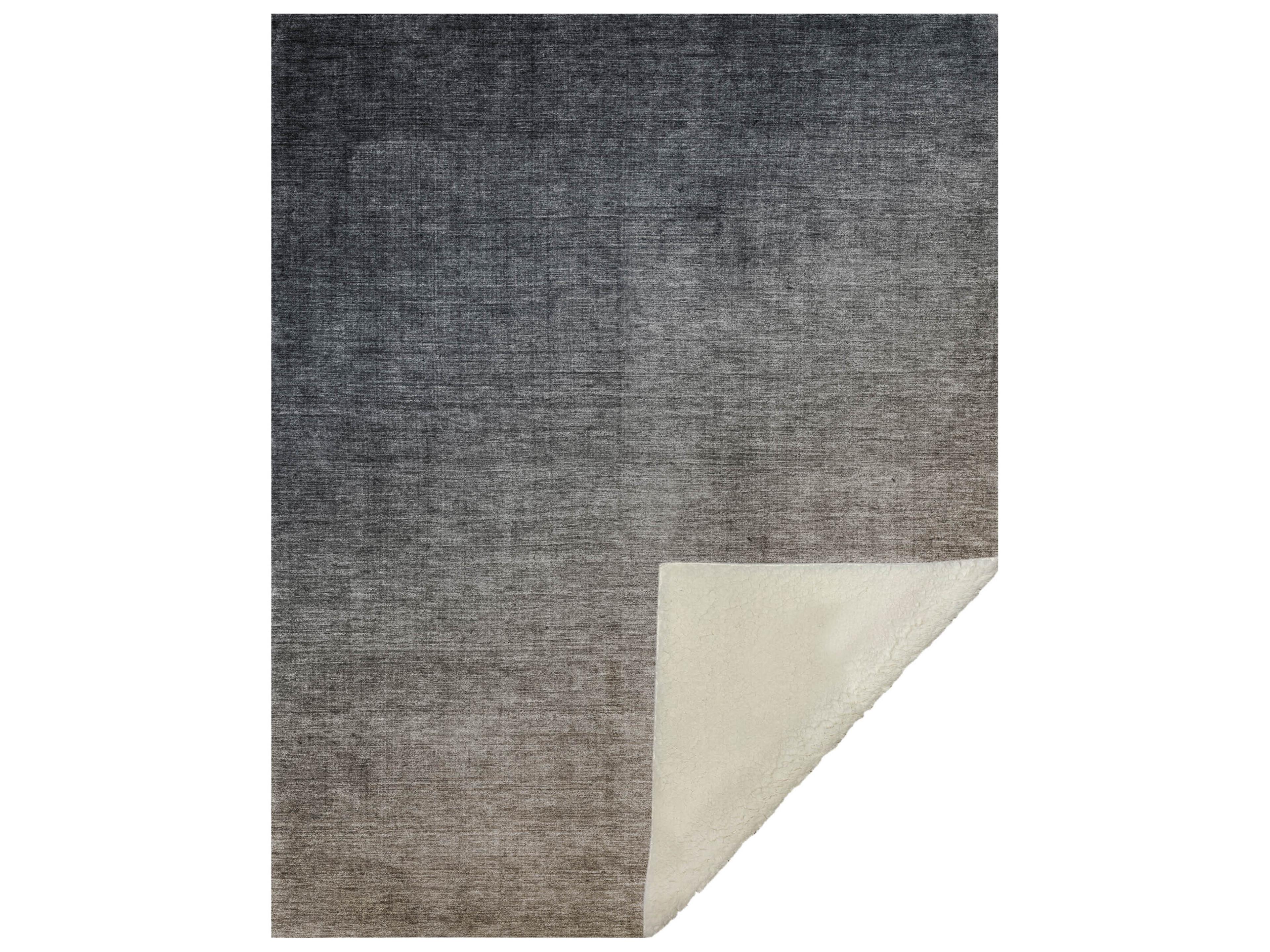 Sherpa Gray Polyester Throw