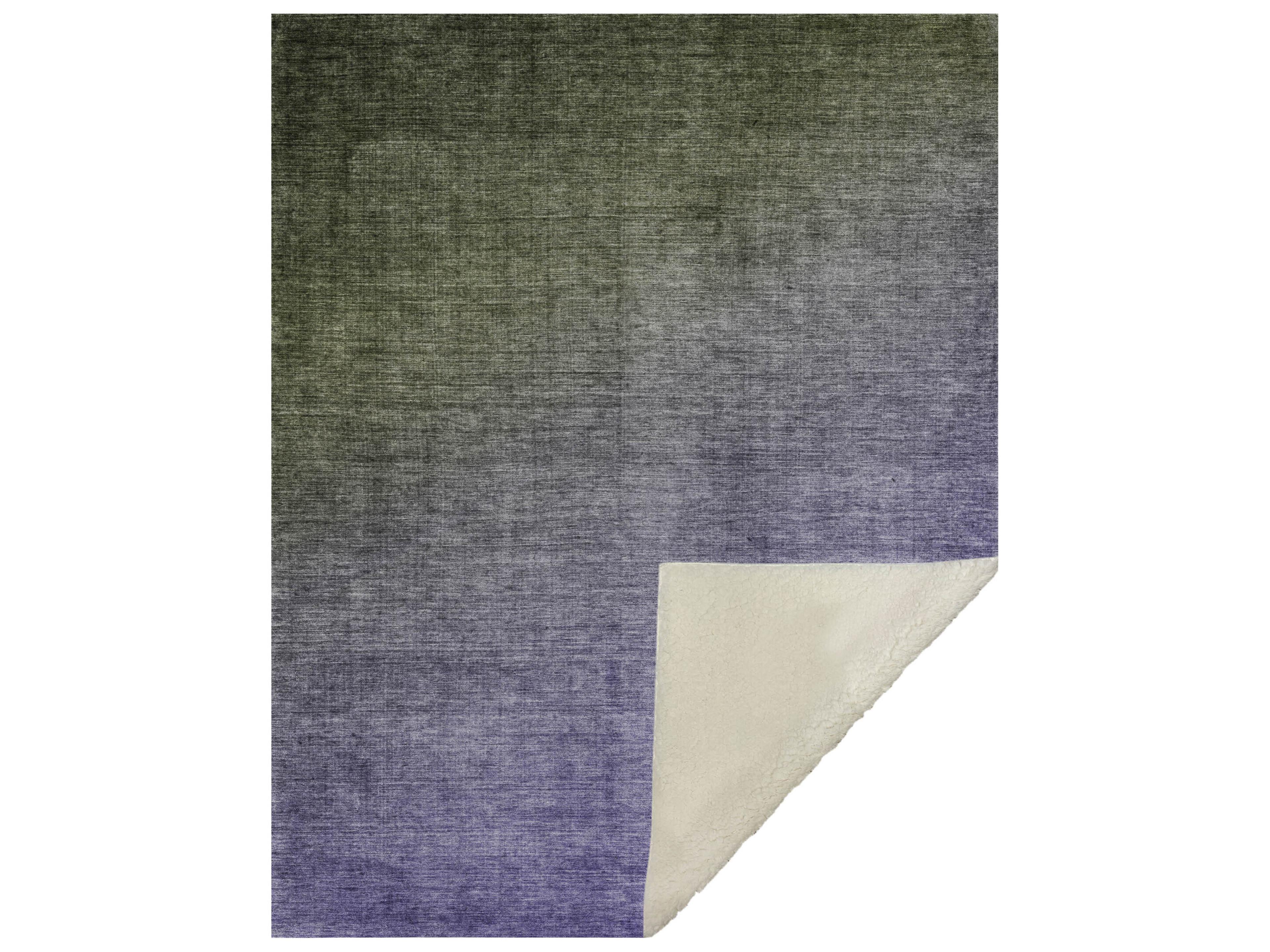 Sherpa Green Polyester Throw