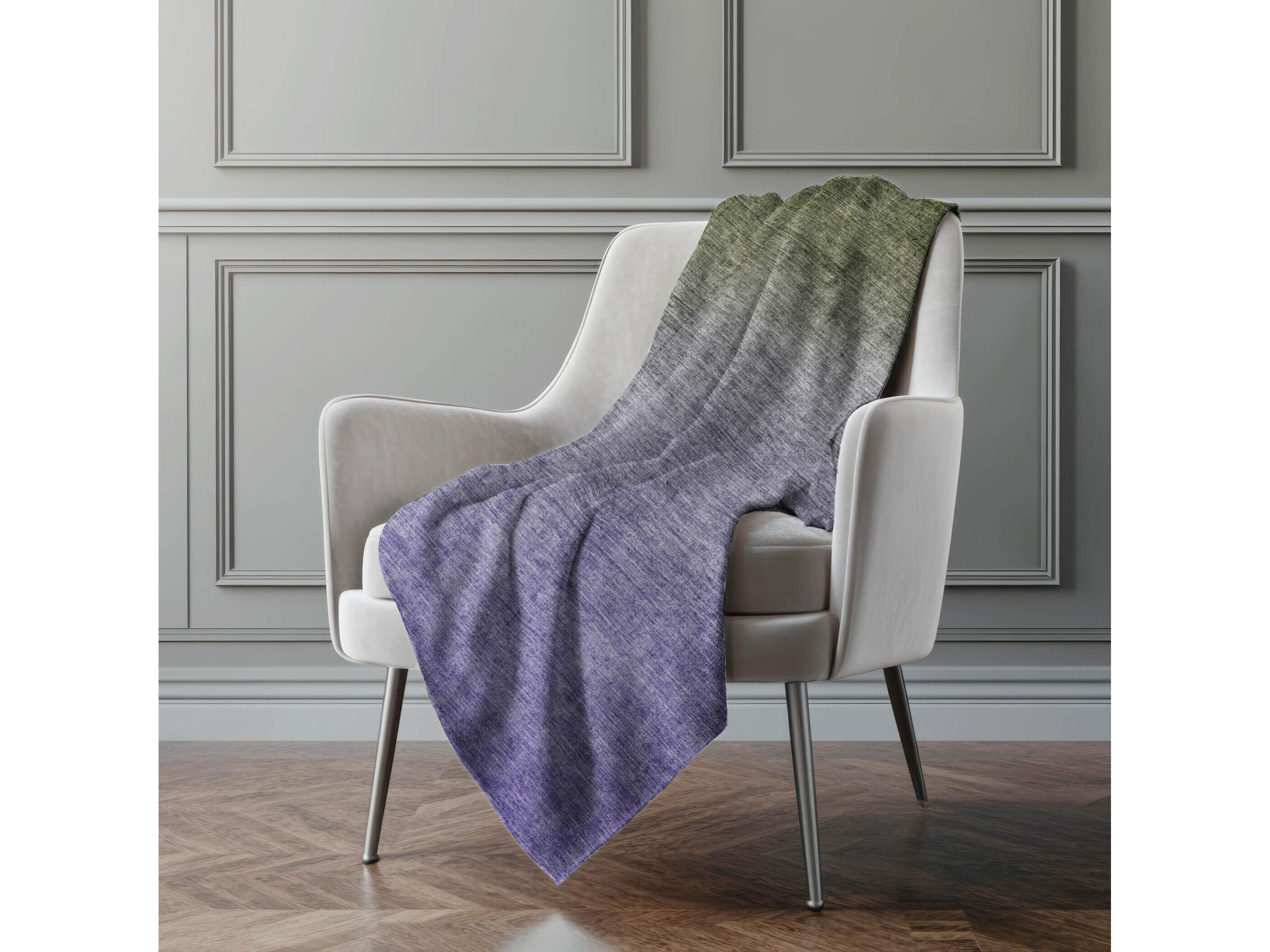 Dalyn Sherpa Green Polyester Throw