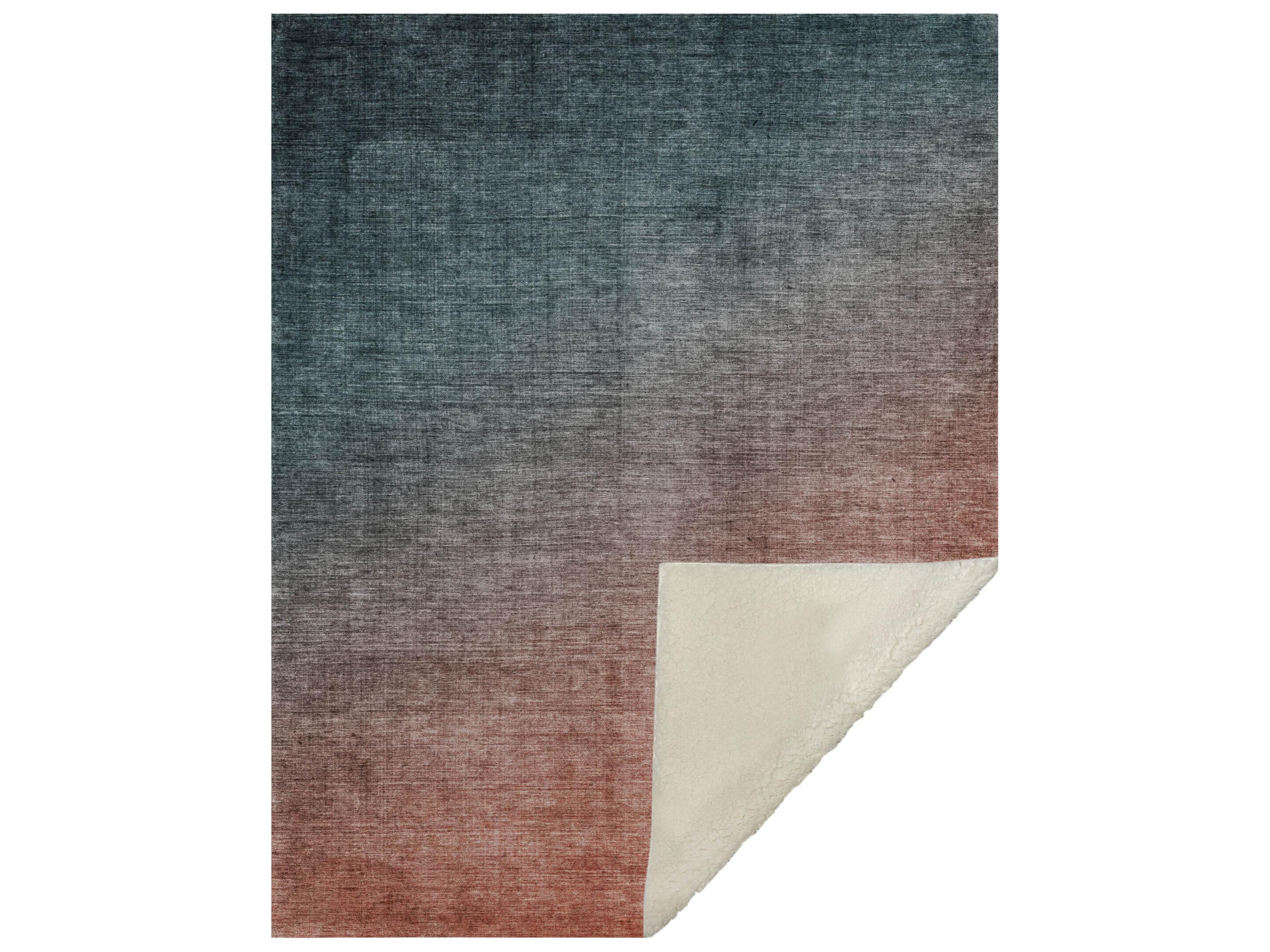 Dalyn Sherpa Teal Polyester Throw