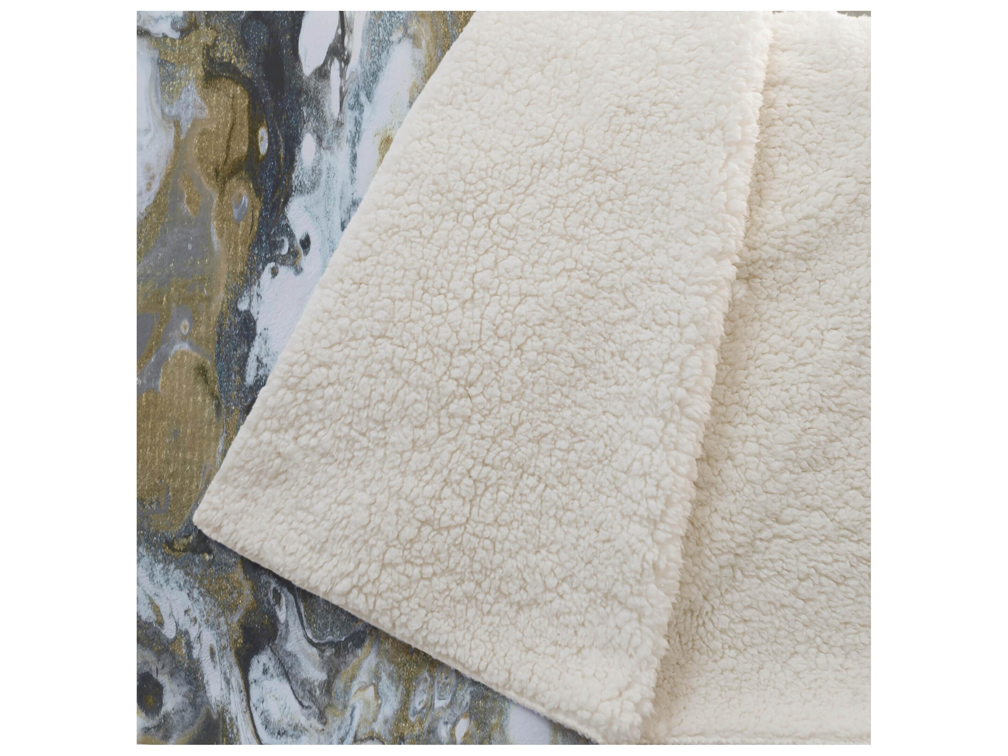 Dalyn Sherpa Neutral Polyester Throw
