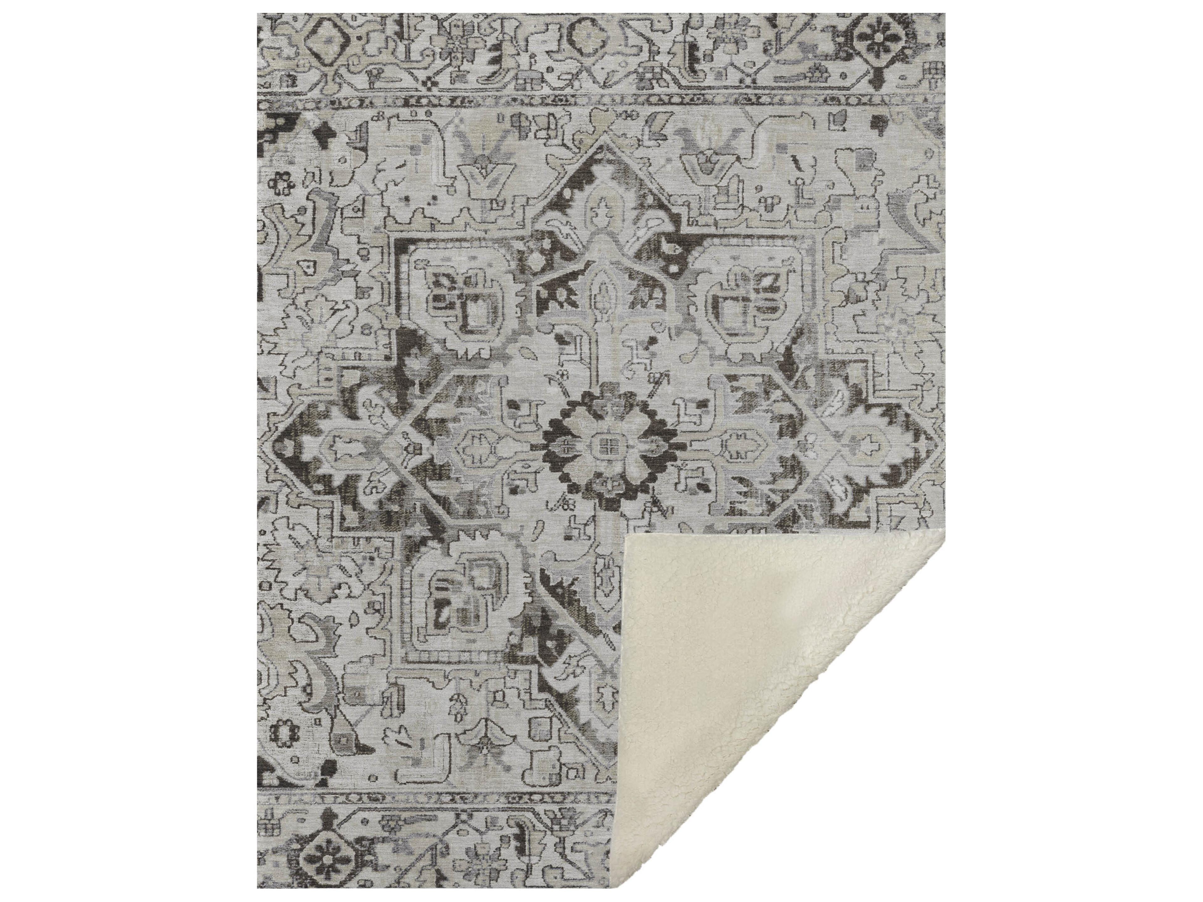 Sherpa Ivory Polyester Throw