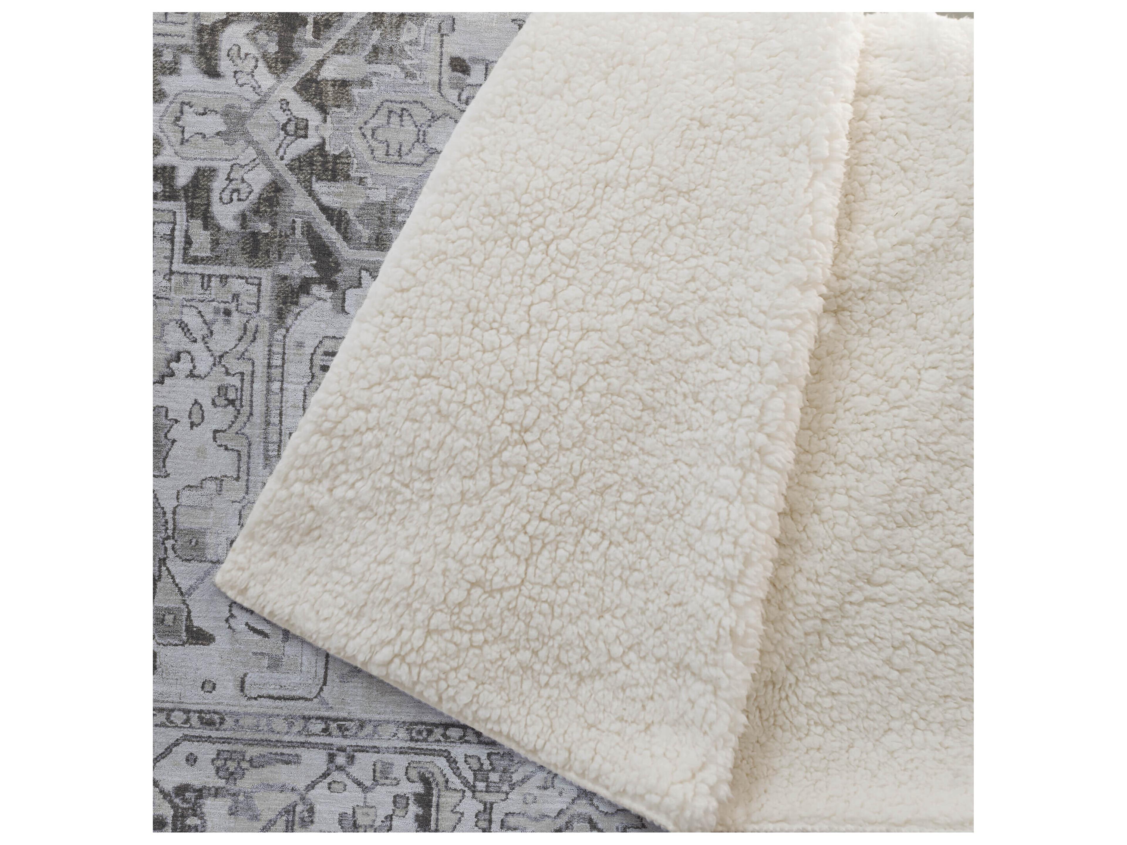 Dalyn Sherpa Ivory Polyester Throw