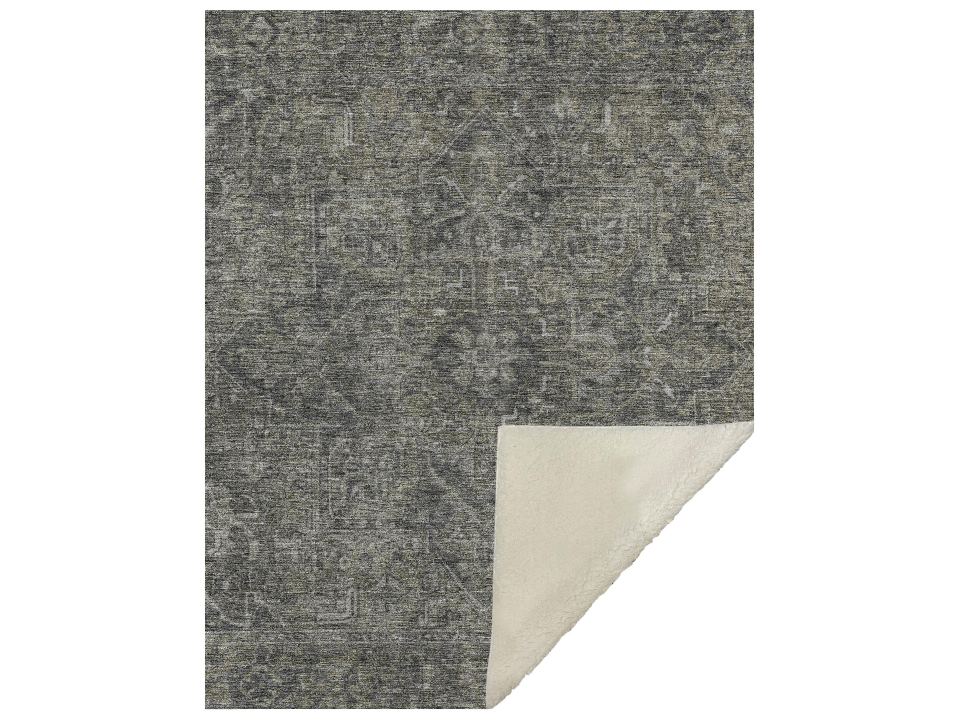 Dalyn Sherpa Brown Polyester Throw