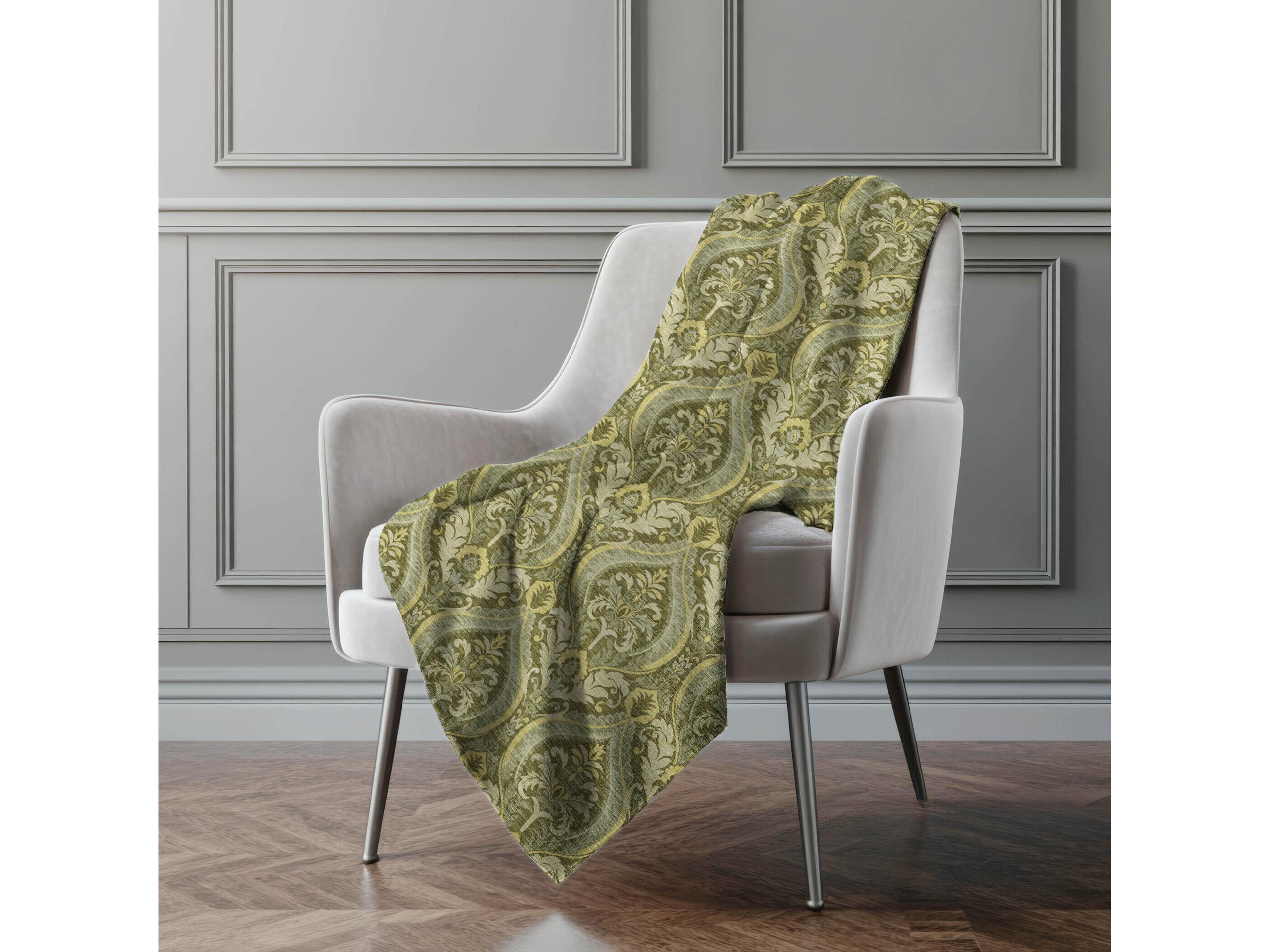 Dalyn Sherpa Green Polyester Throw