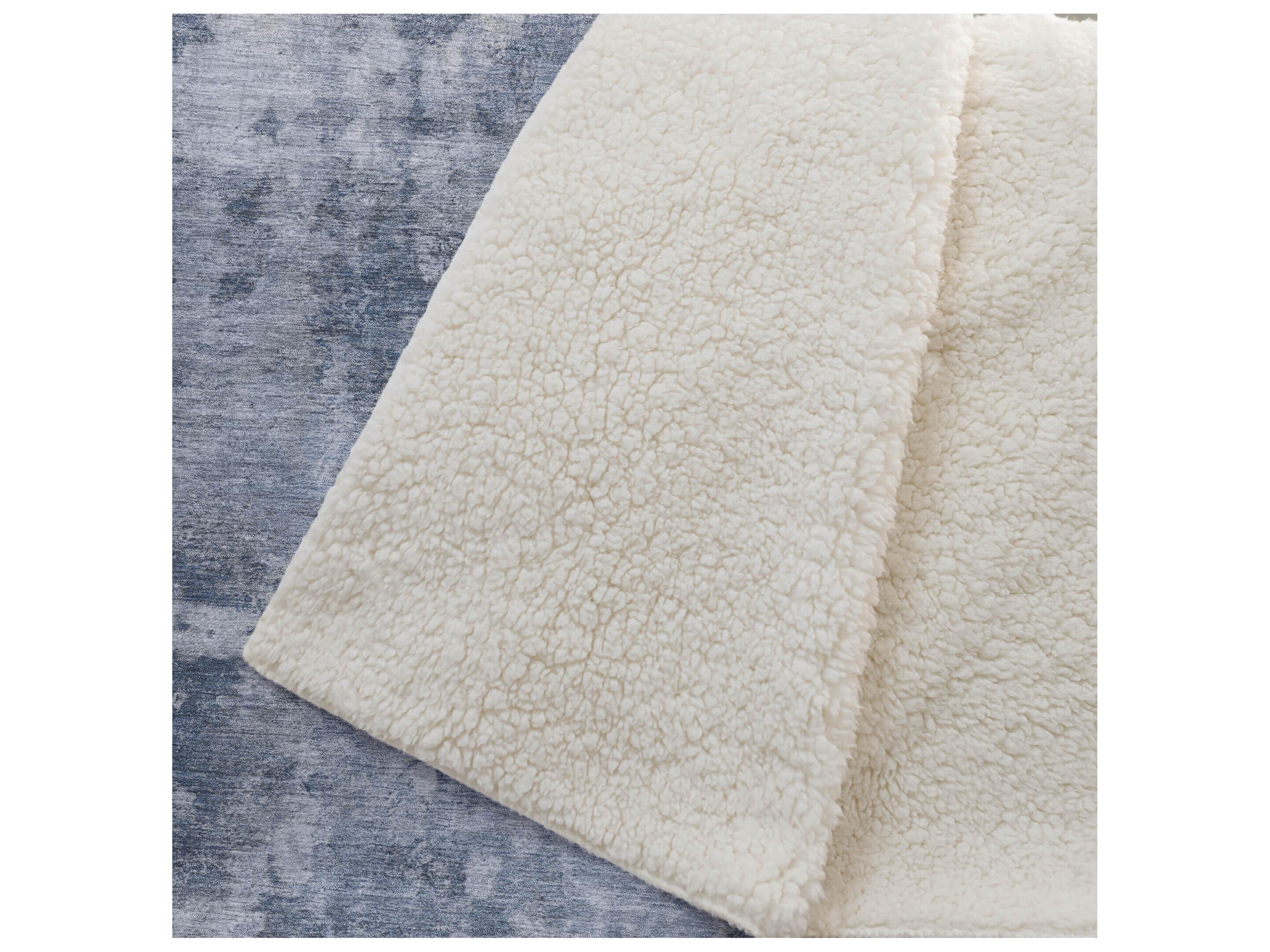 Dalyn Sherpa Blue Polyester Throw