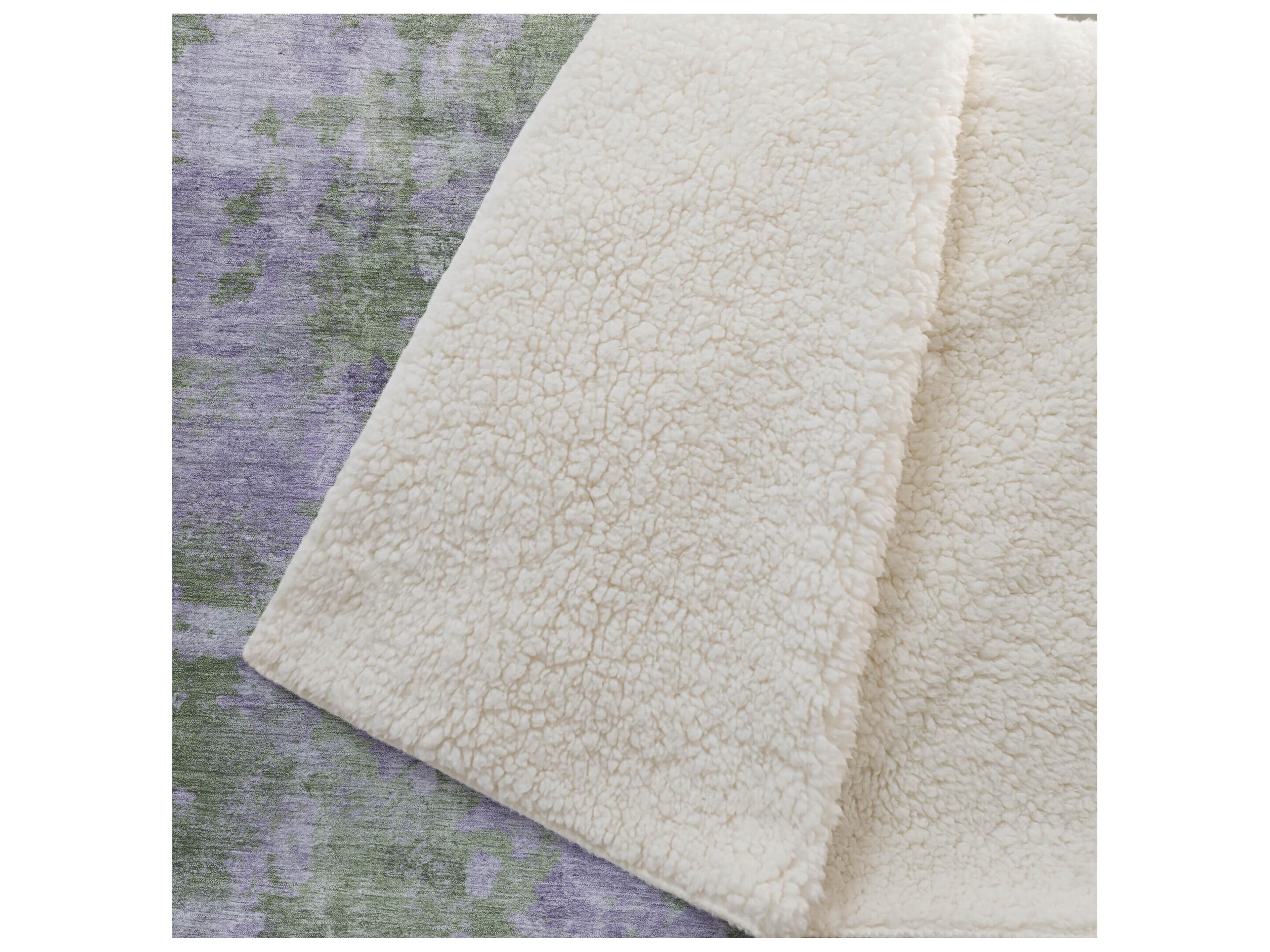 Dalyn Sherpa Green Polyester Throw