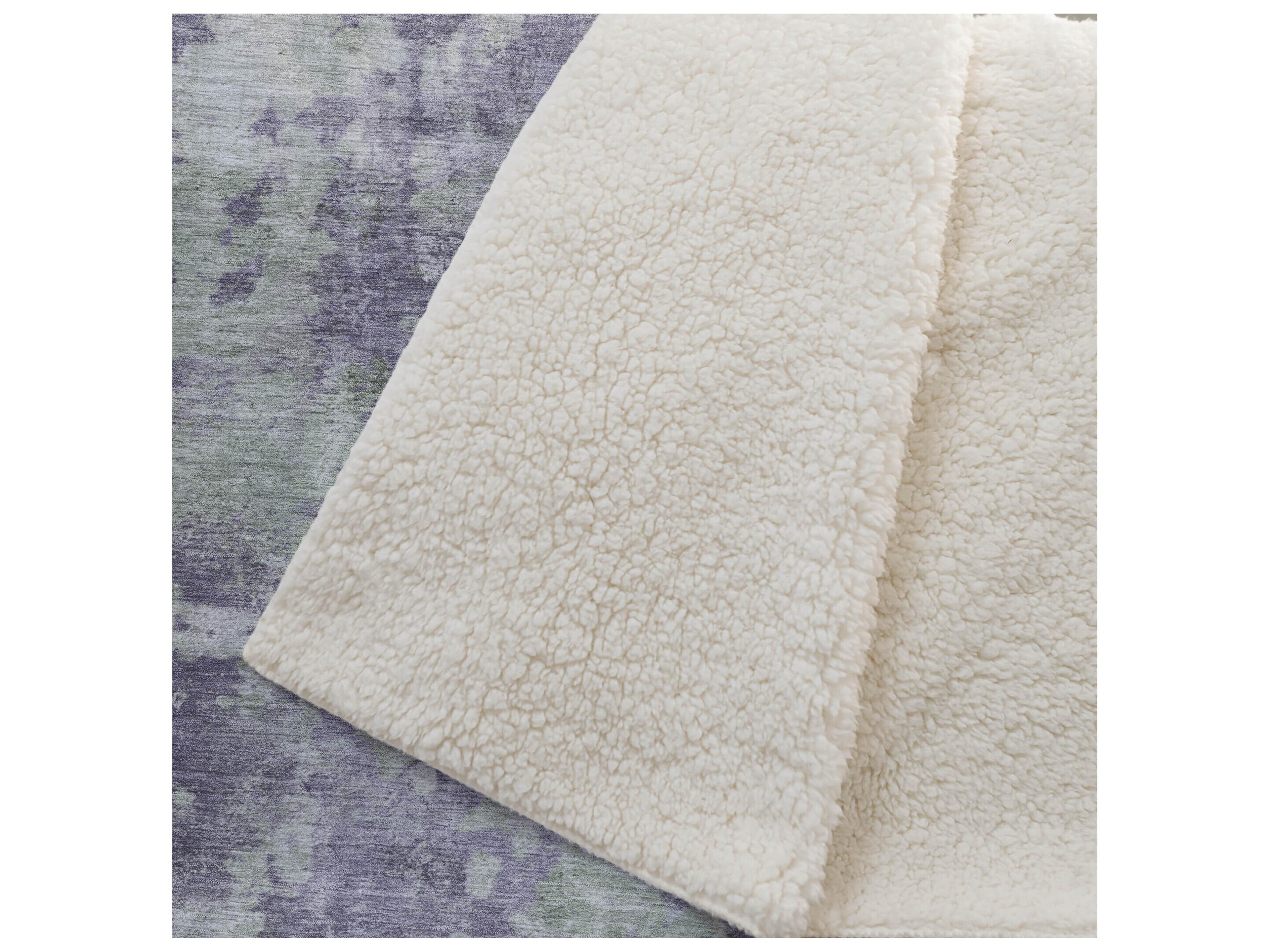 Dalyn Sherpa Purple Polyester Throw