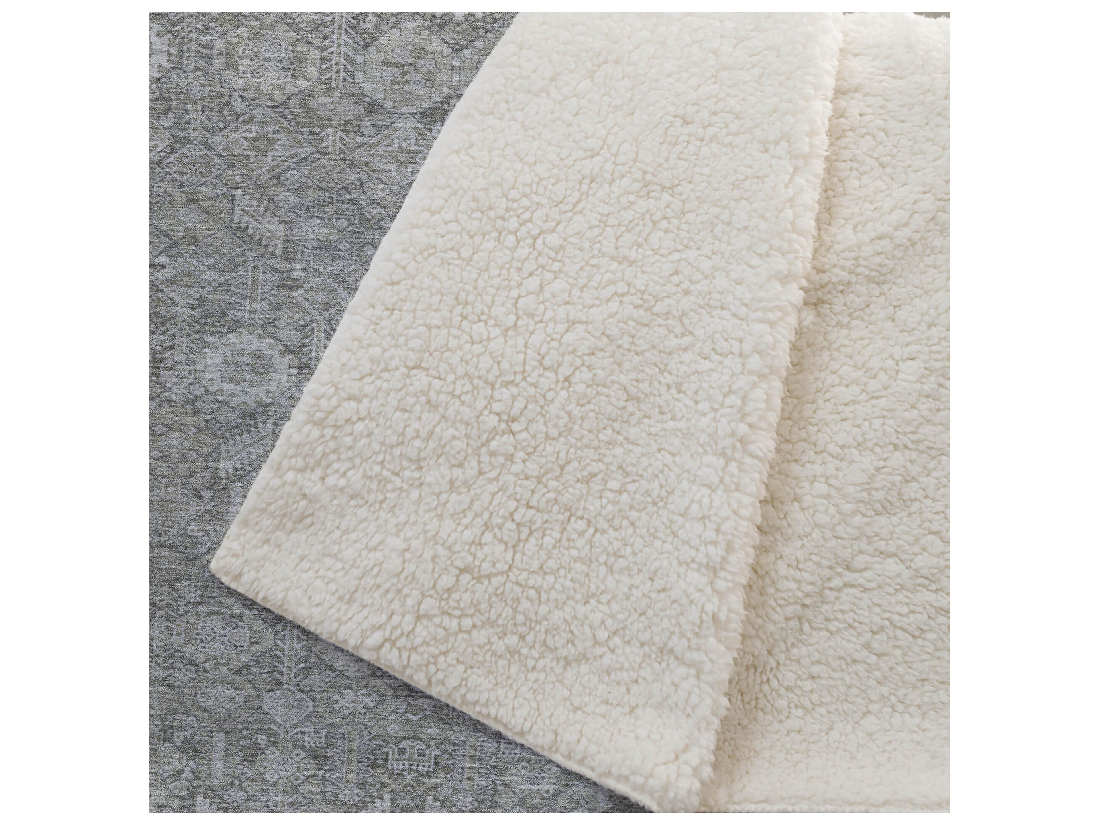 Dalyn Sherpa Gray Polyester Throw