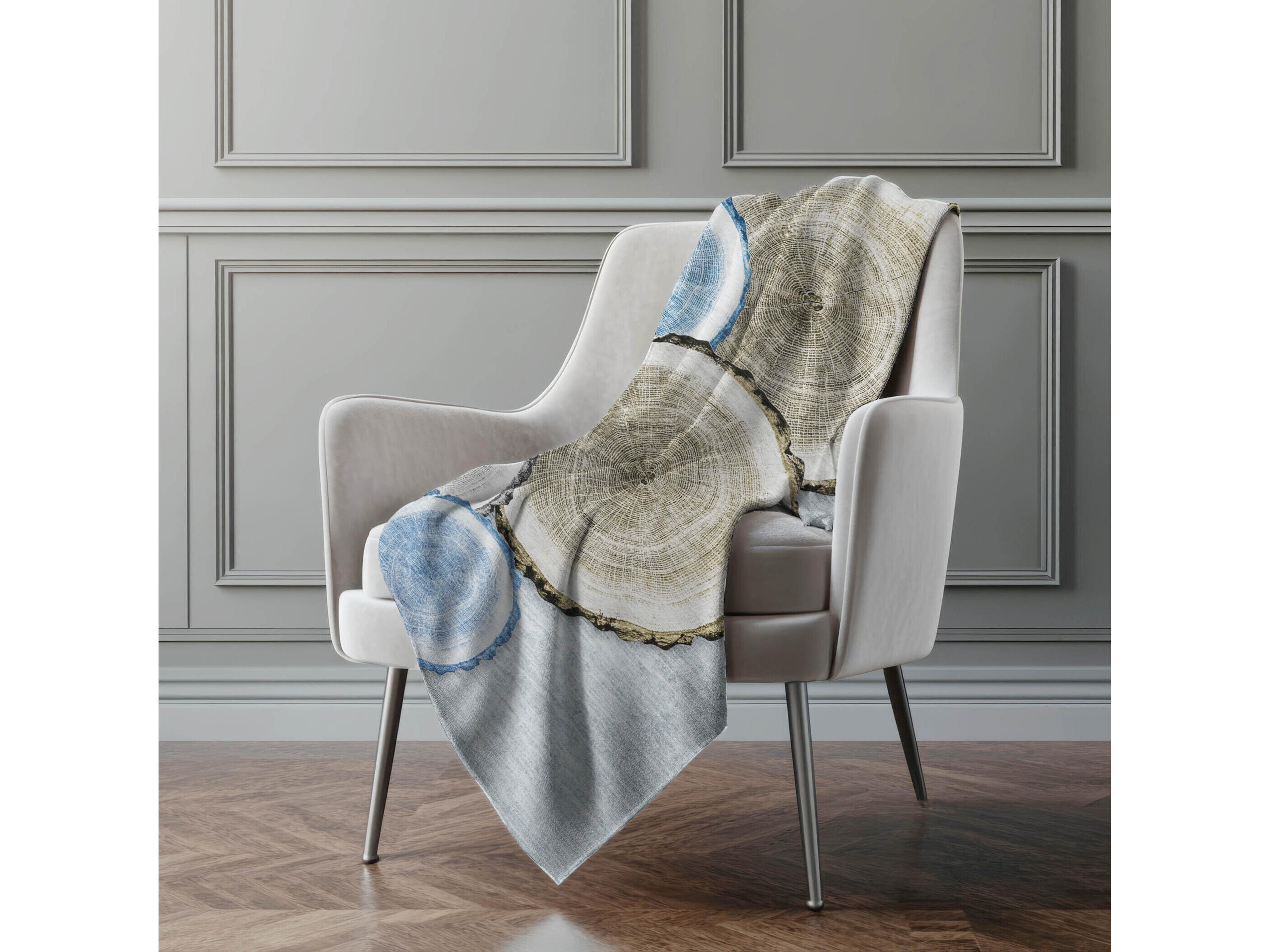 Dalyn Sherpa Blue Polyester Throw