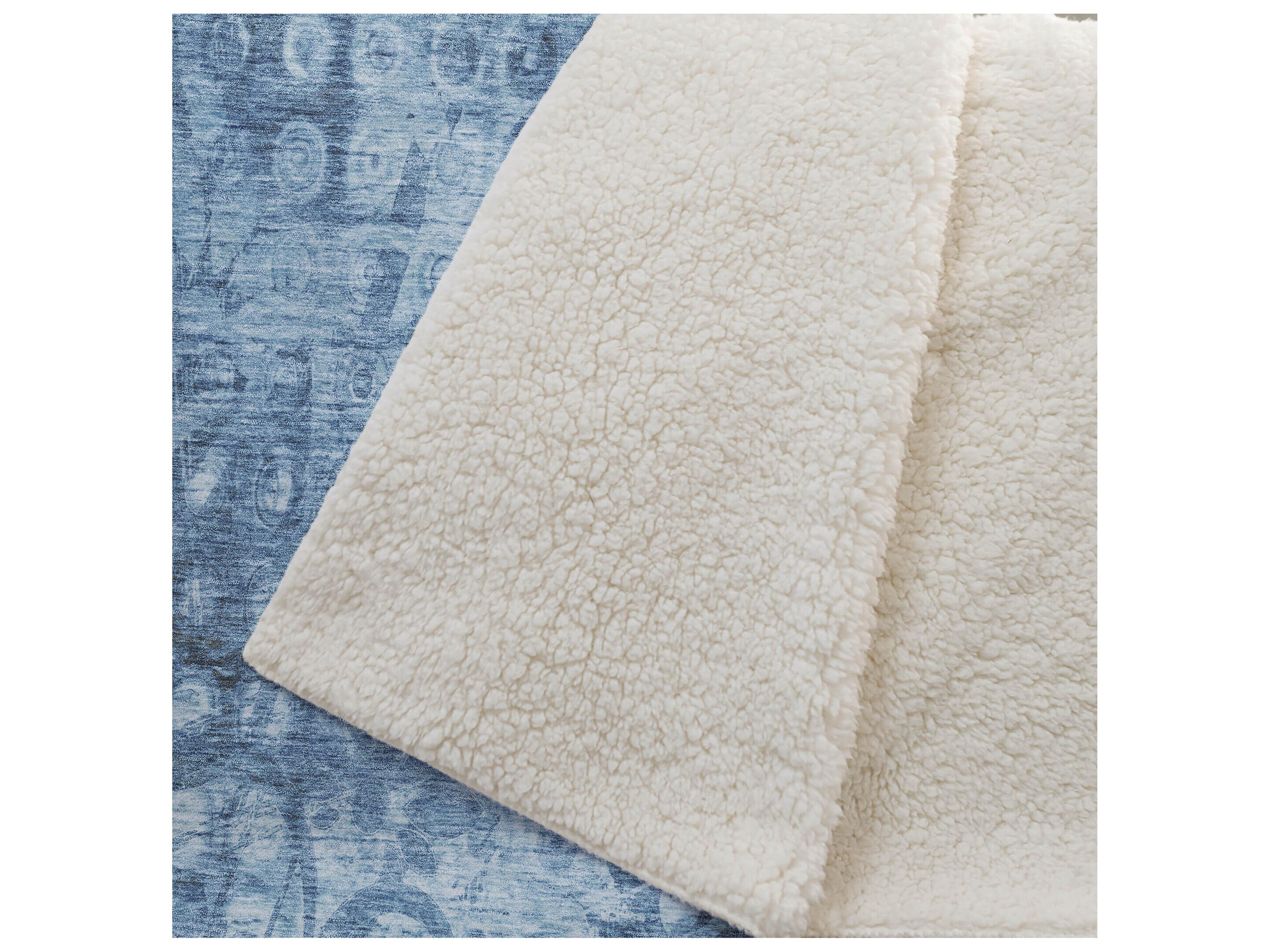 Dalyn Sherpa Blue Polyester Throw