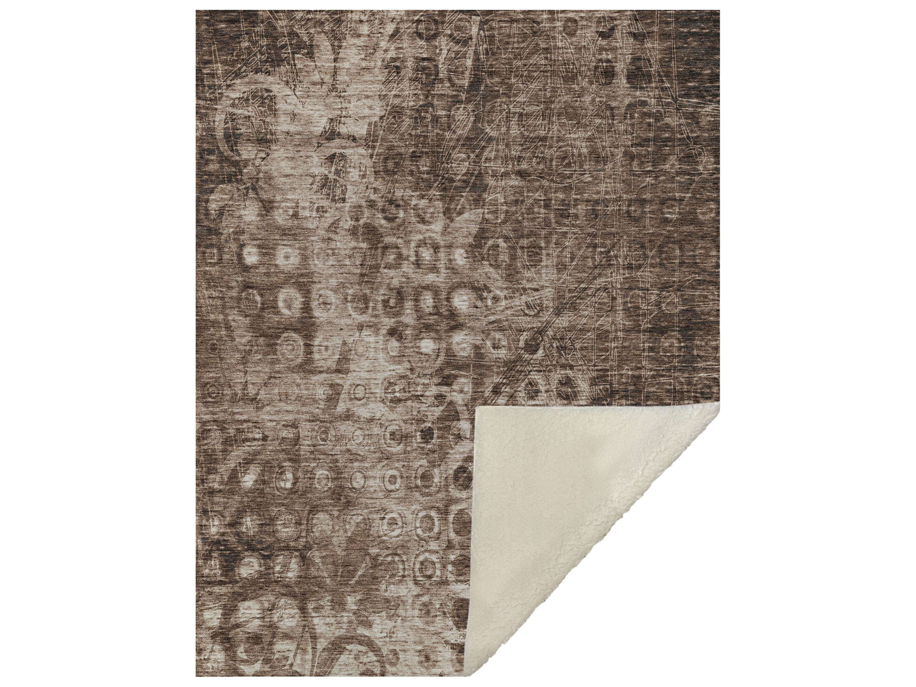 Sherpa Brown Polyester Throw