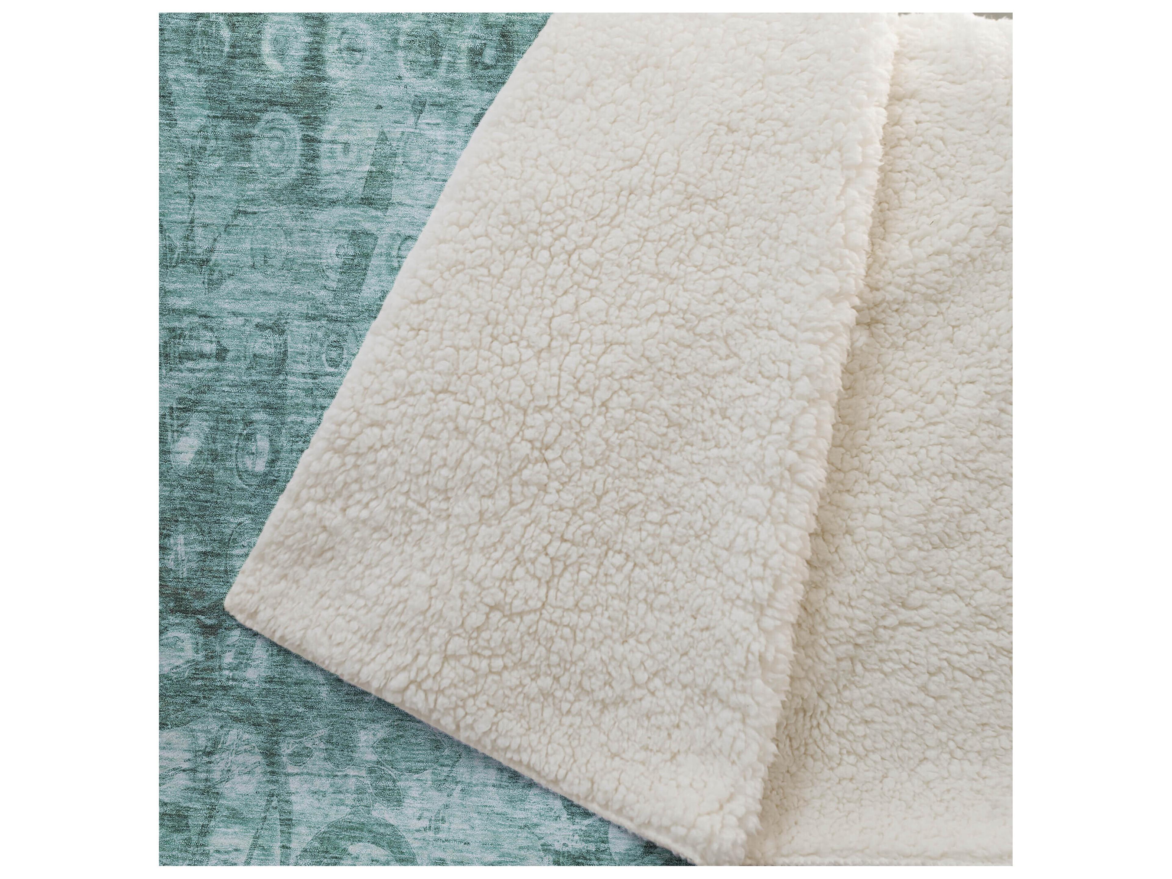 Dalyn Sherpa Teal Polyester Throw