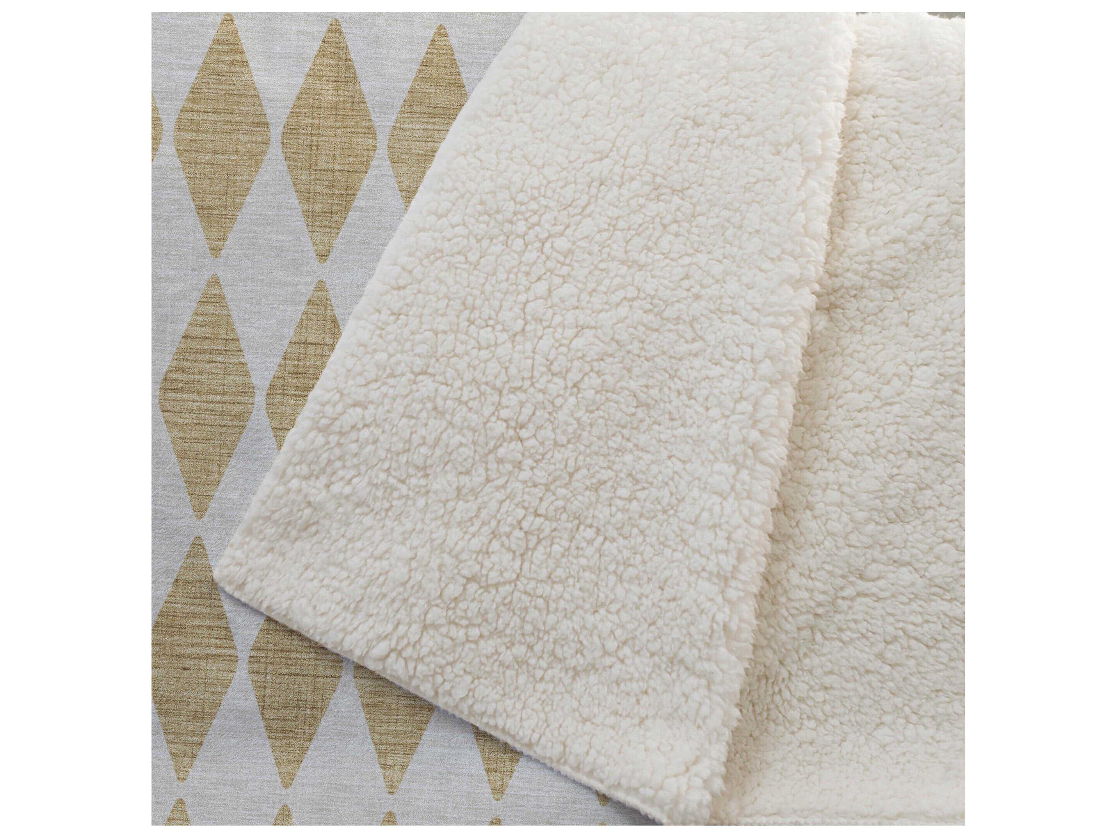 Dalyn Sherpa Gold Polyester Throw