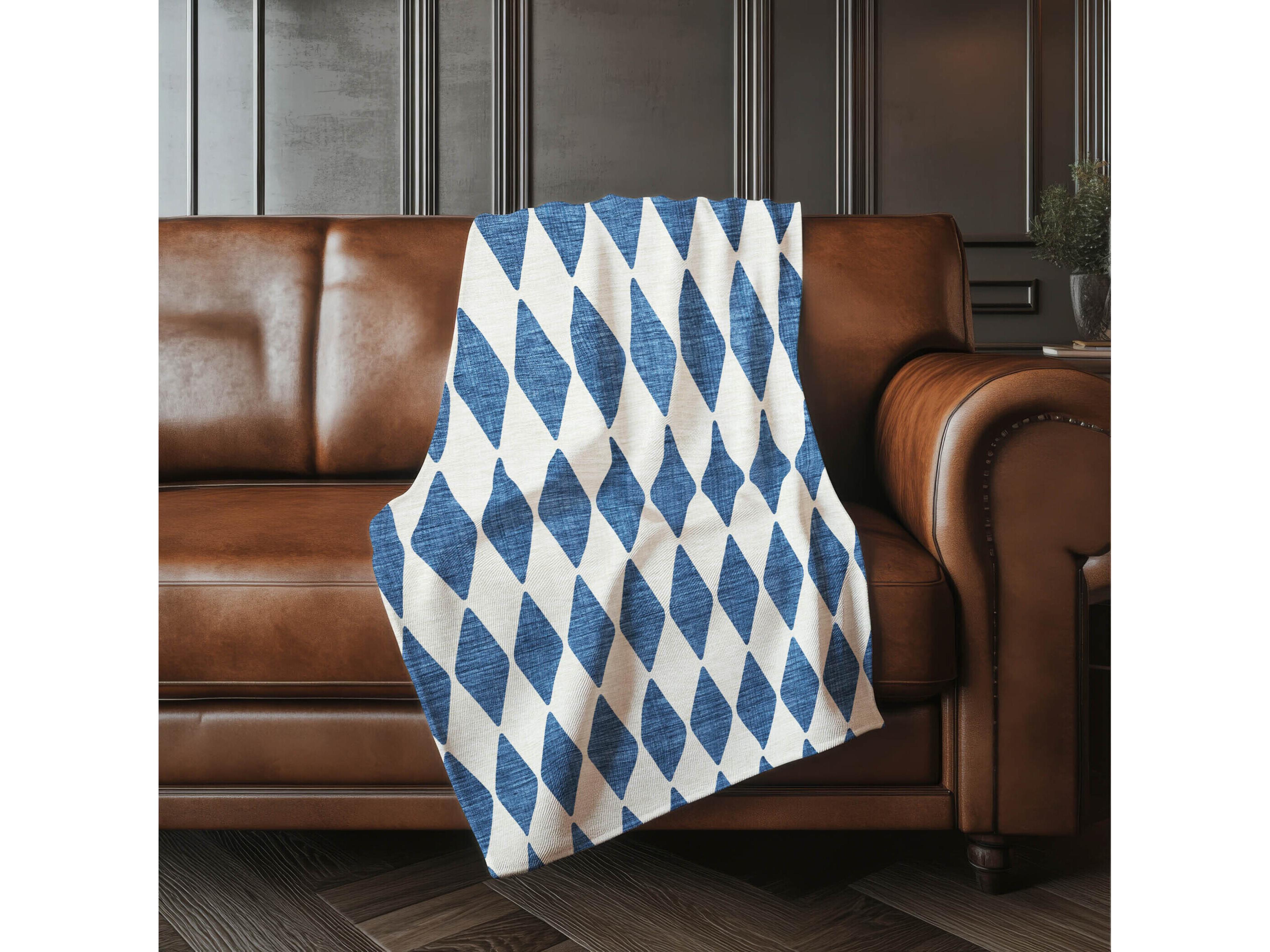 Dalyn Sherpa Blue Polyester Throw