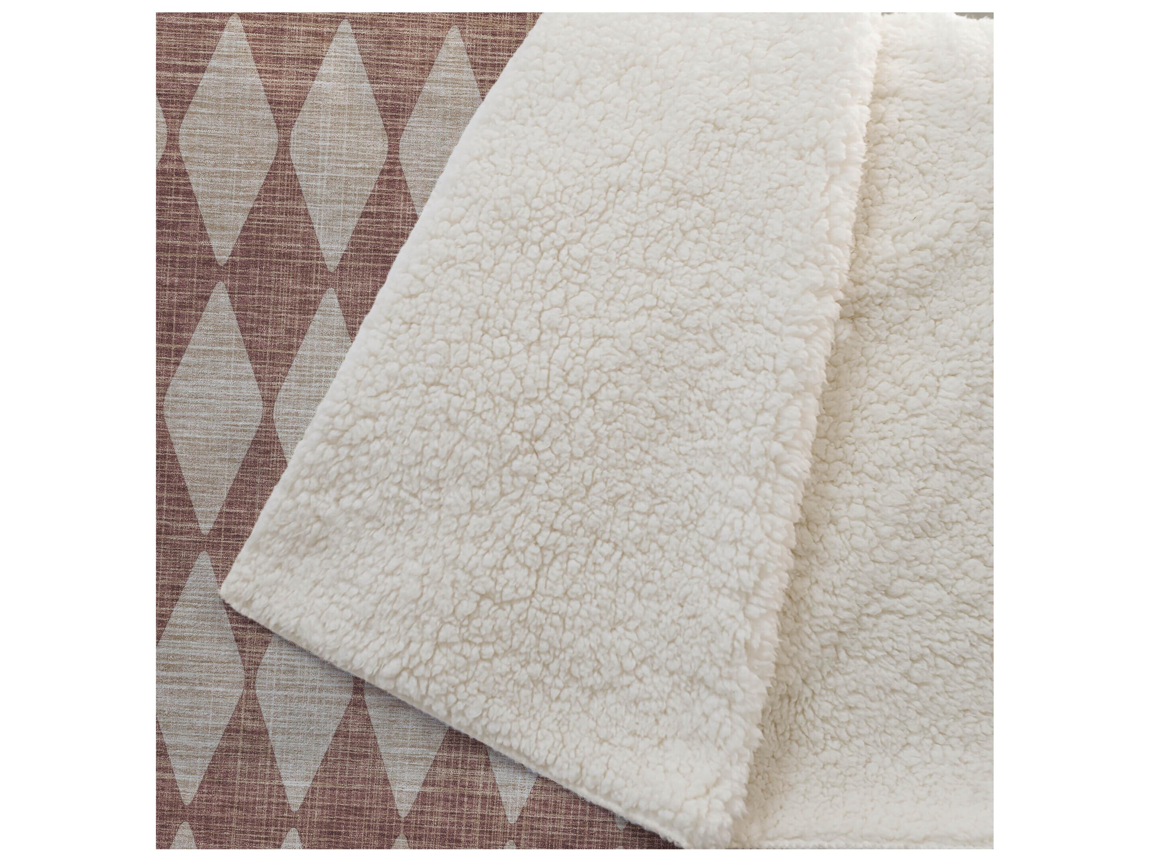 Dalyn Sherpa Orange Polyester Throw