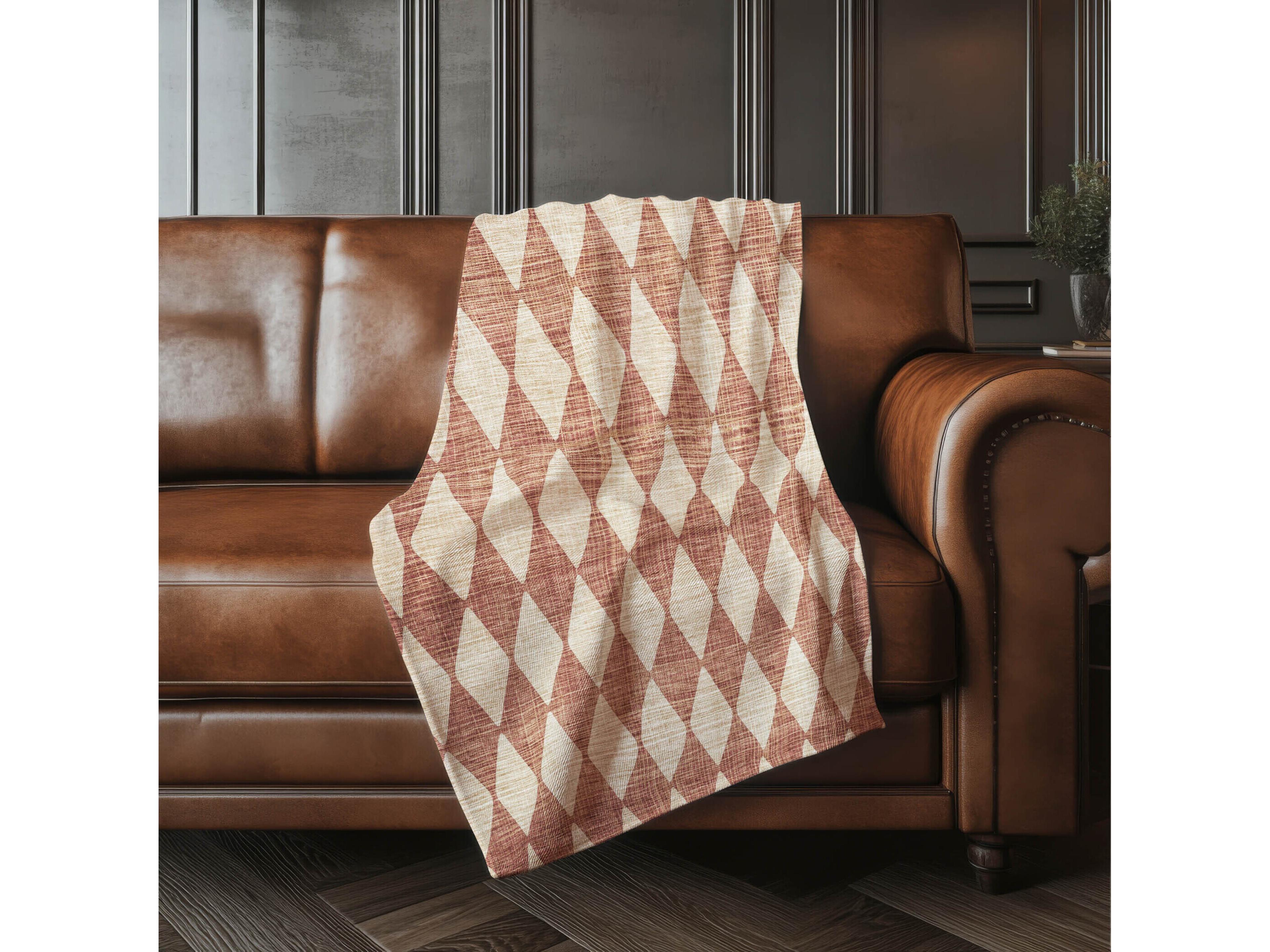 Dalyn Sherpa Orange Polyester Throw