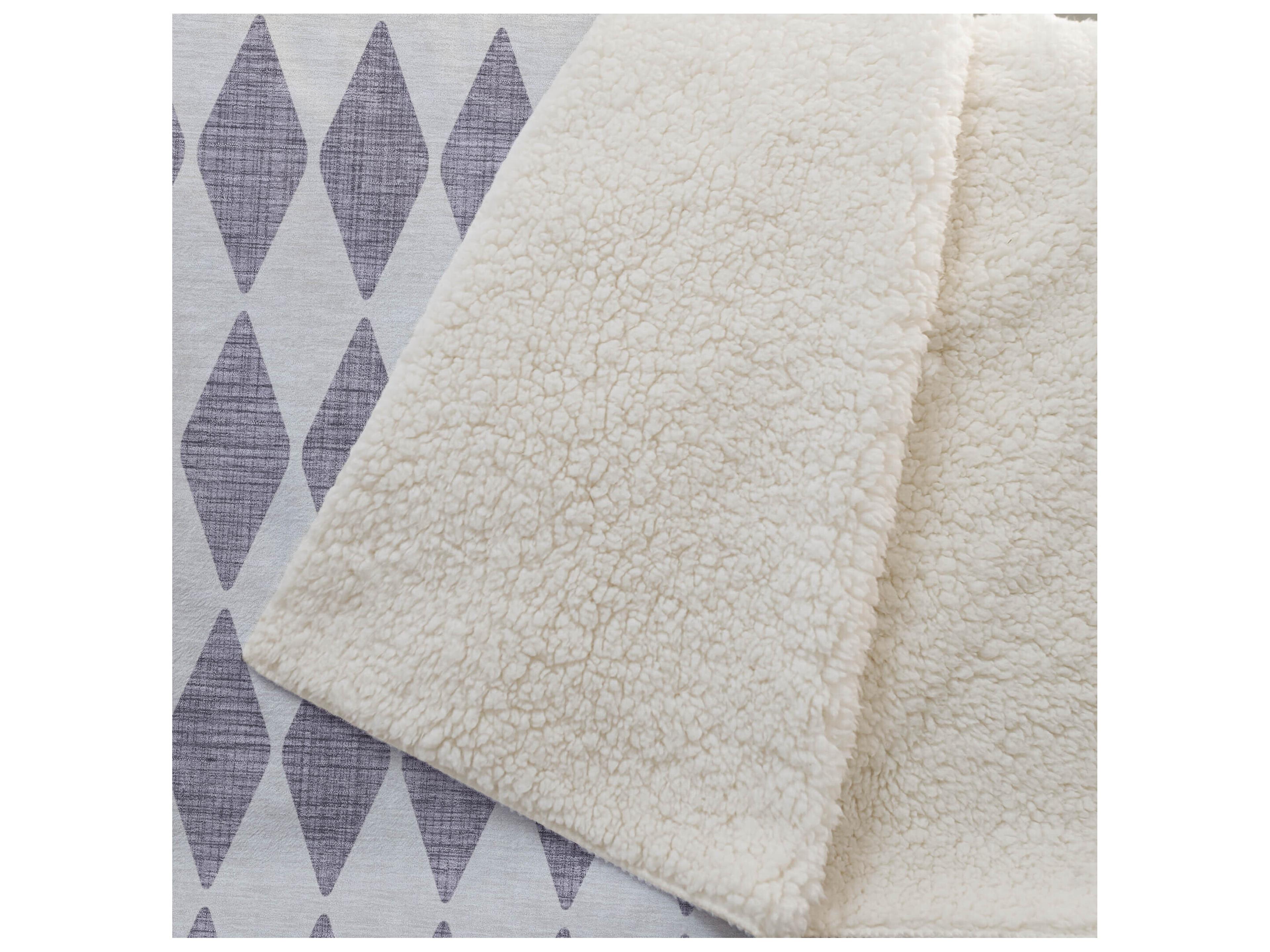 Dalyn Sherpa Purple Polyester Throw