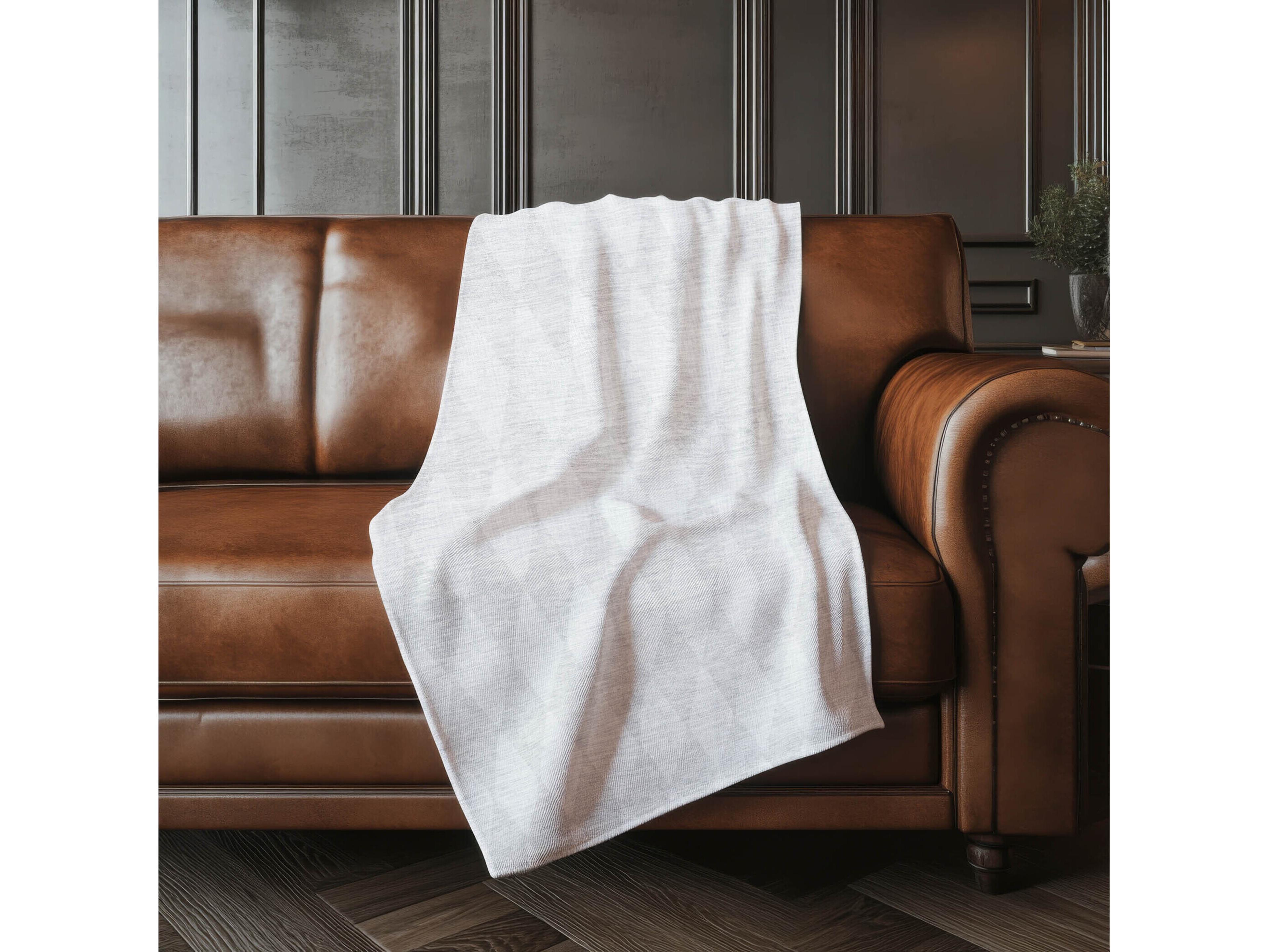 Dalyn Sherpa Gray Polyester Throw