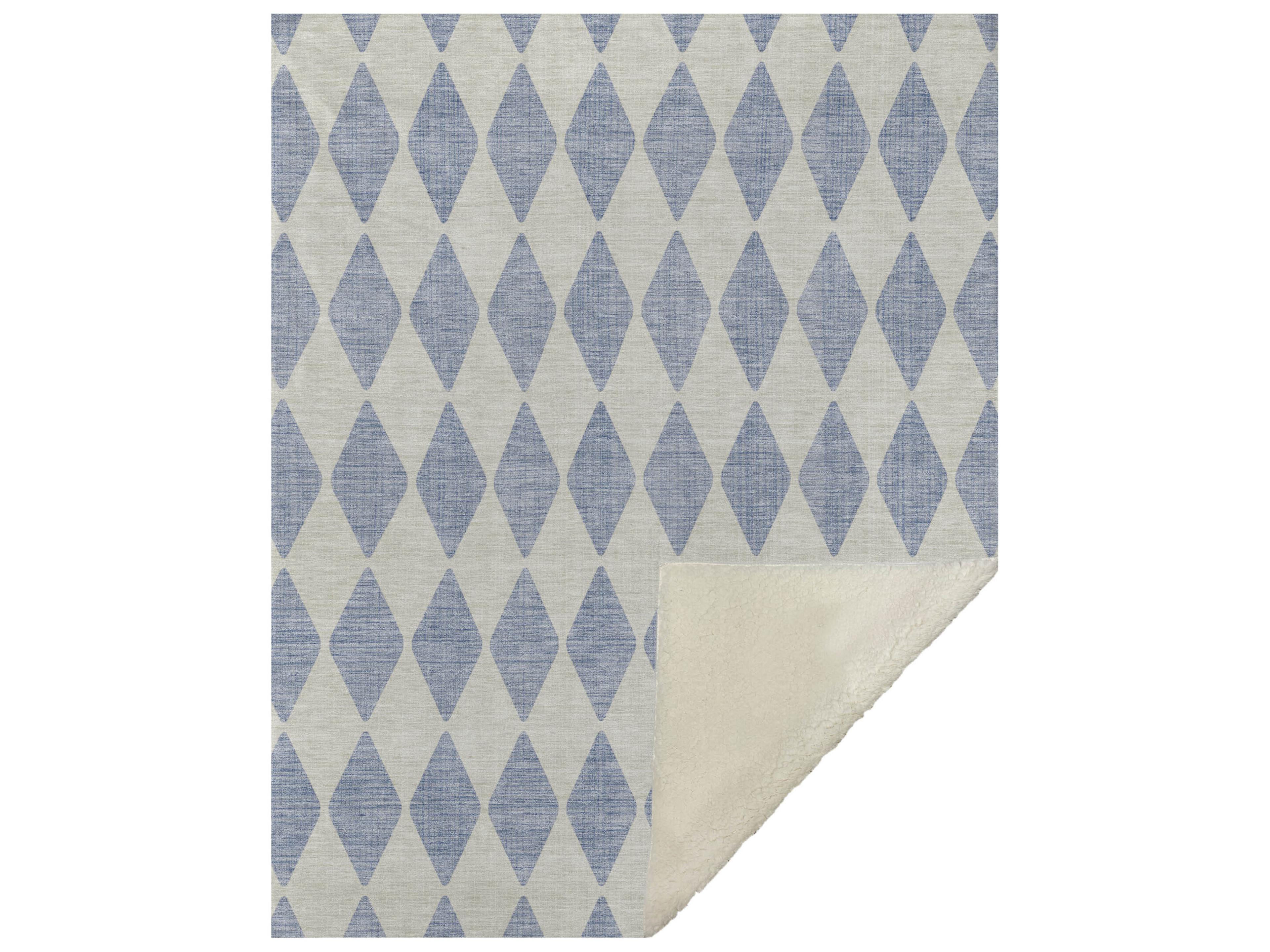 Dalyn Sherpa Blue Polyester Throw