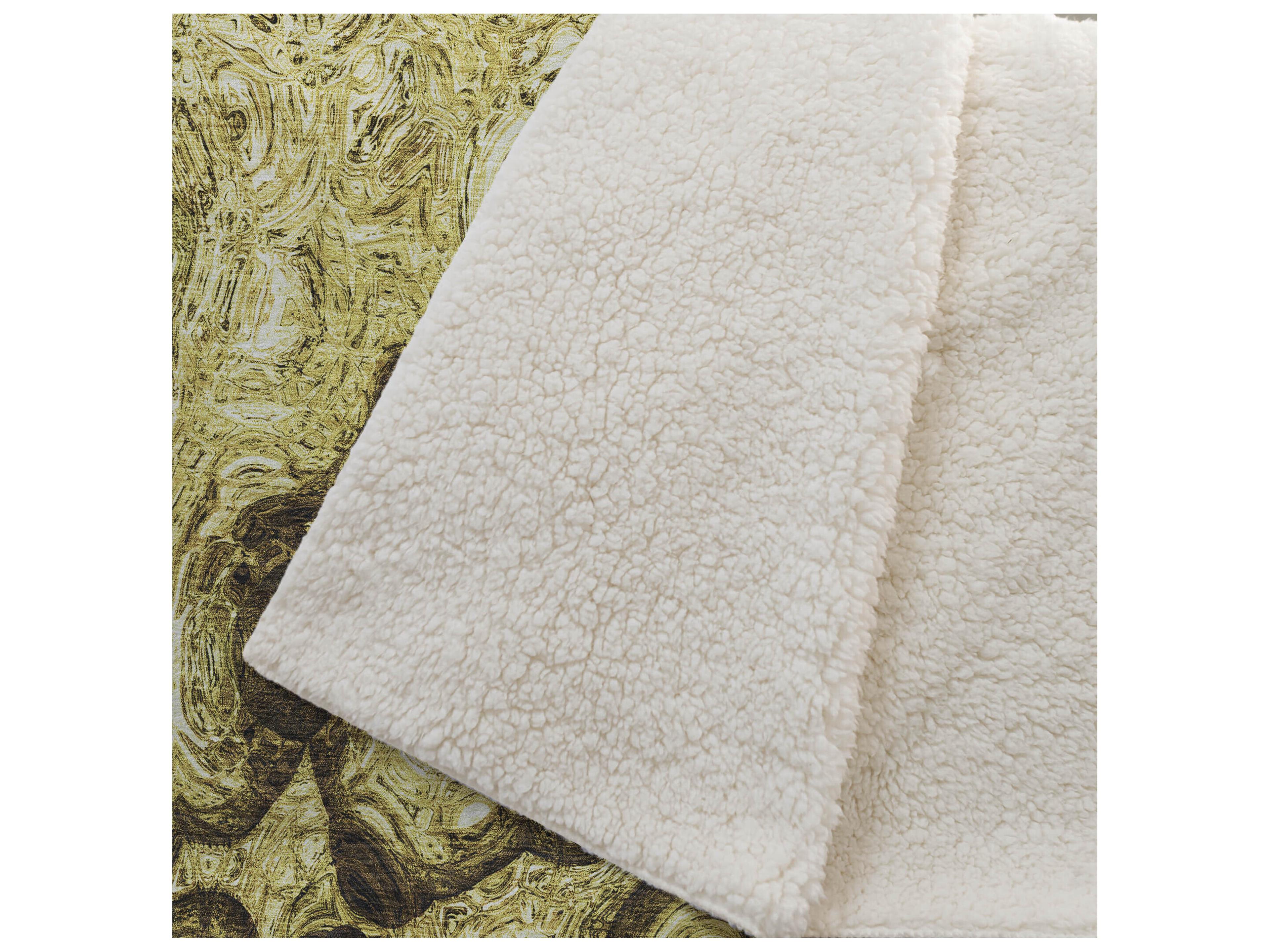 Dalyn Sherpa Gold Polyester Throw