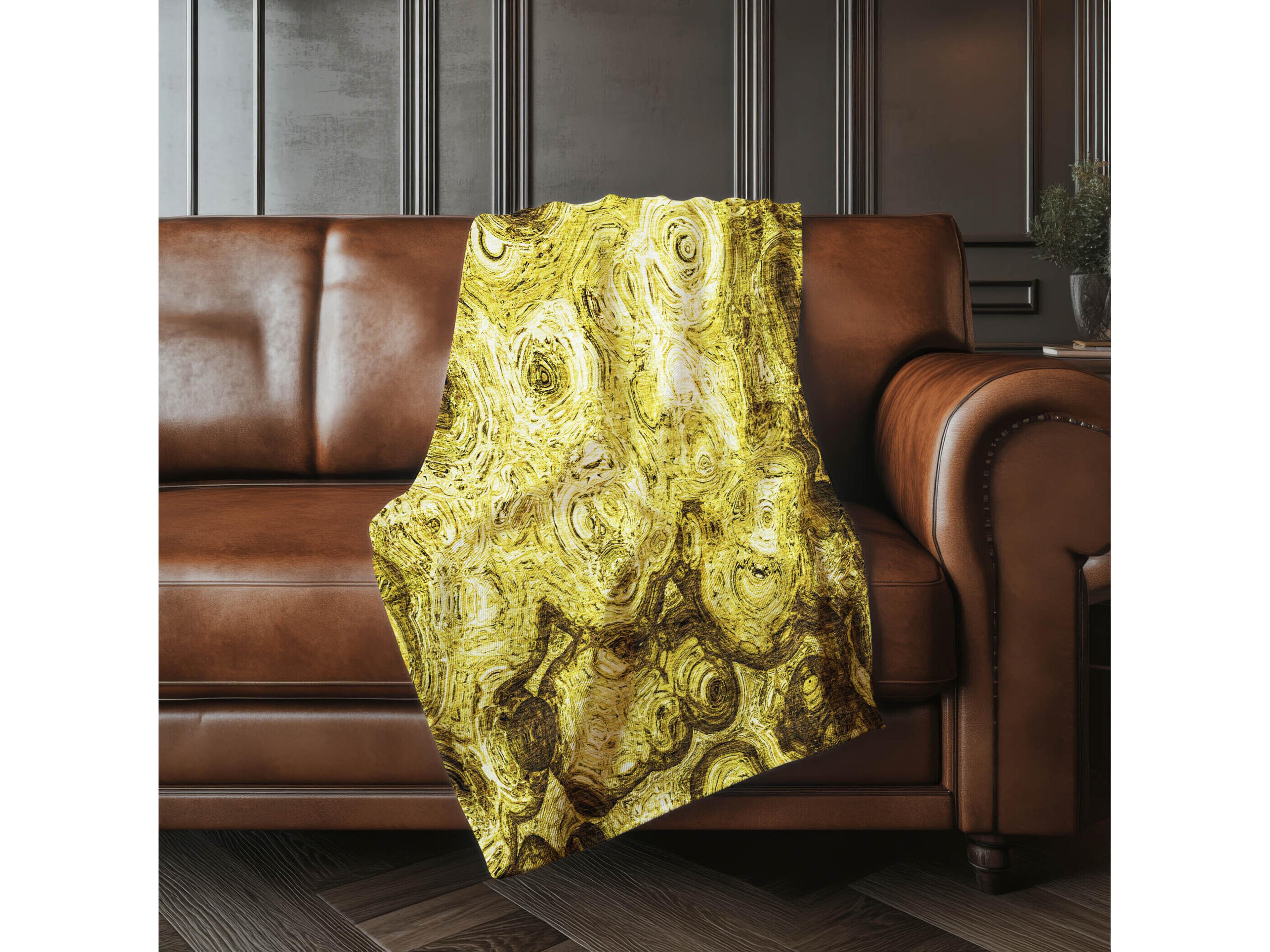 Dalyn Sherpa Gold Polyester Throw