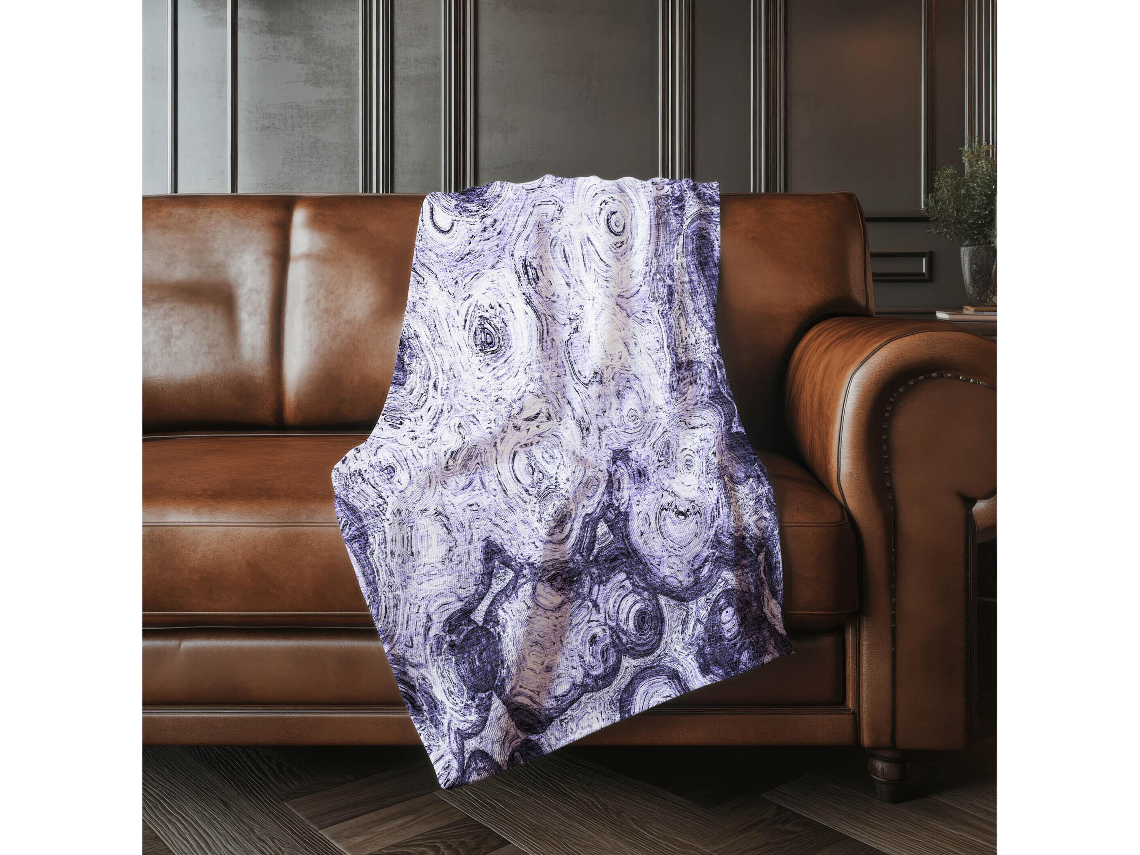 Dalyn Sherpa Purple Polyester Throw