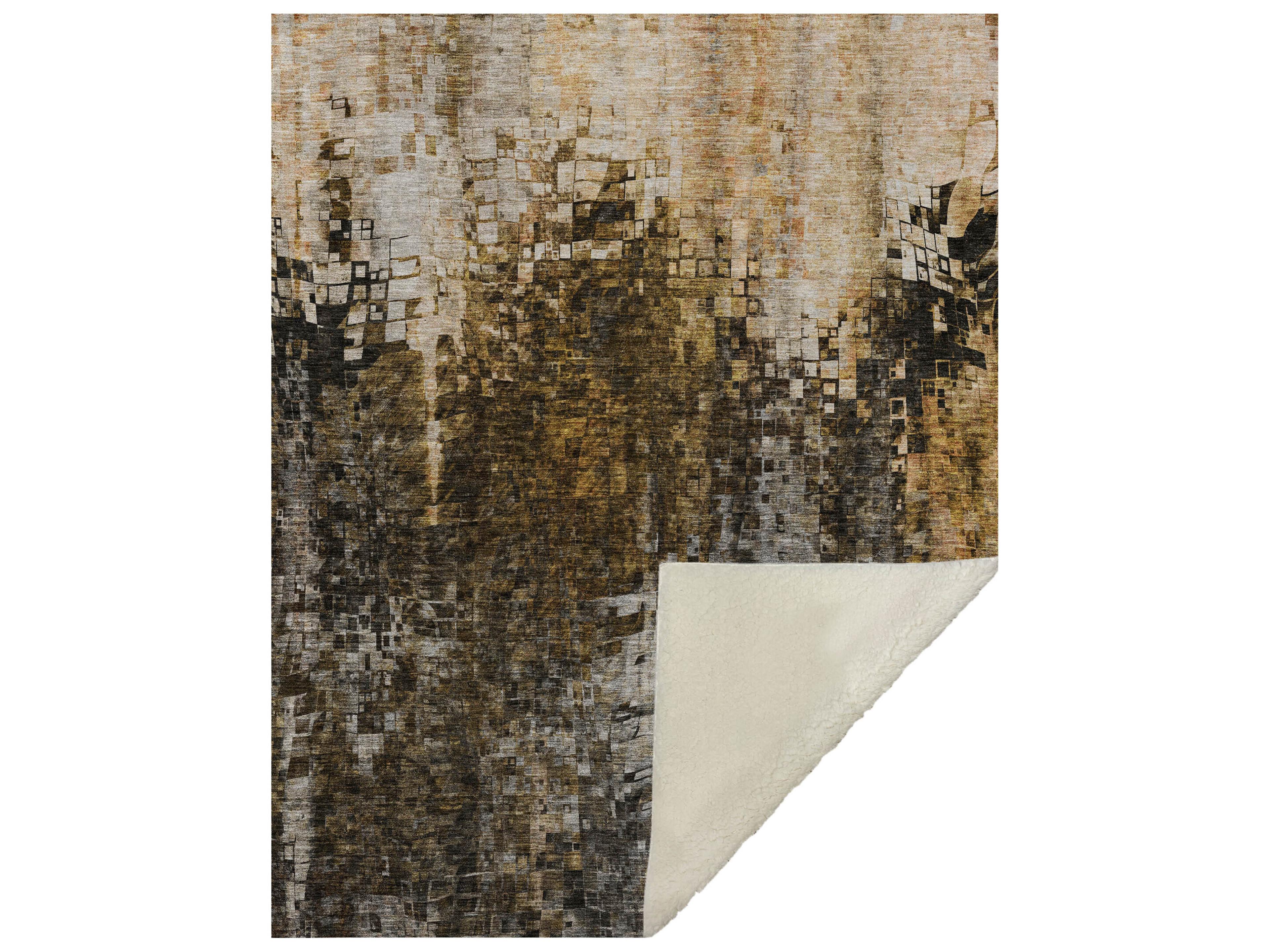 Dalyn Sherpa Brown Polyester Throw