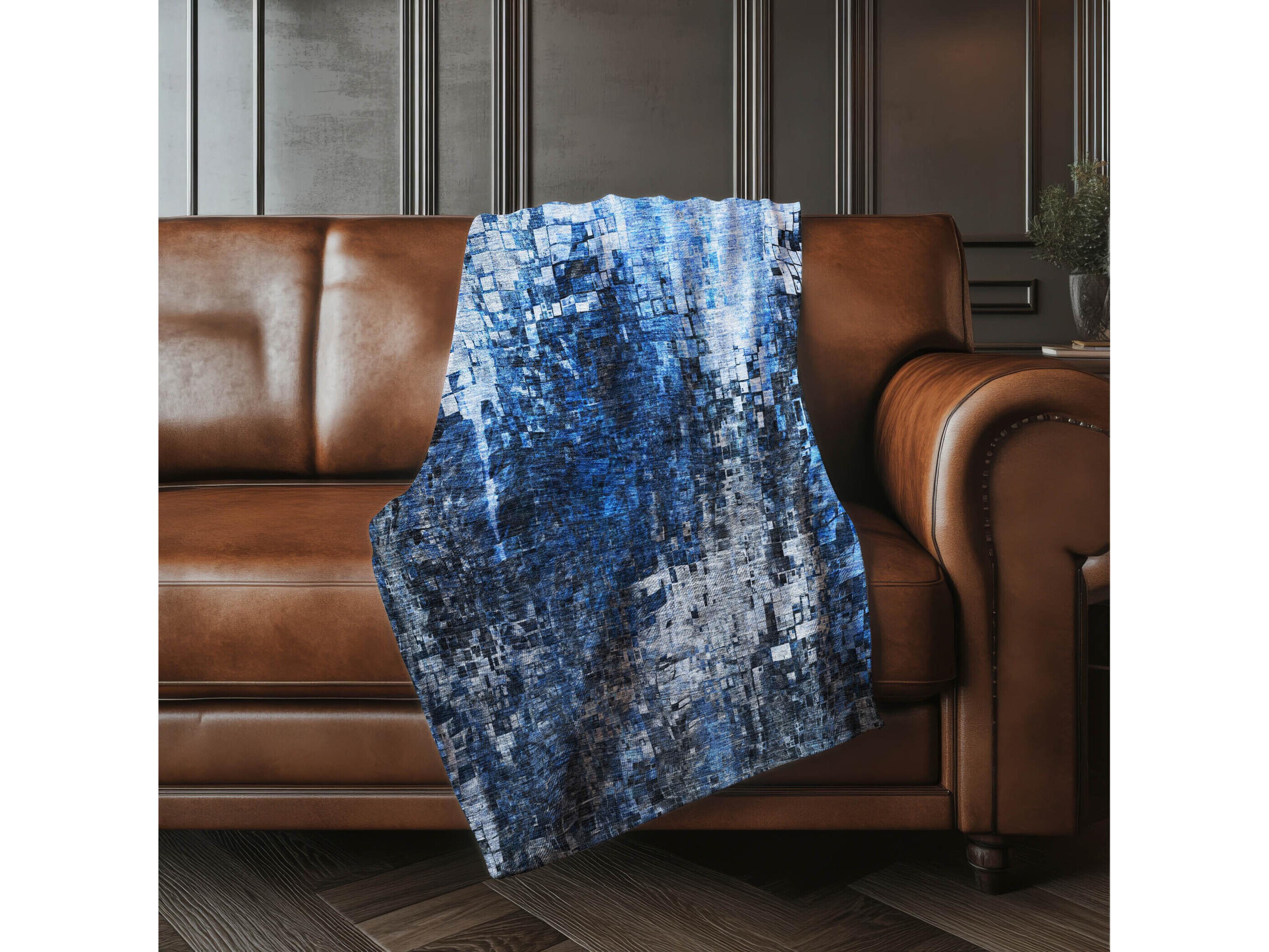 Dalyn Sherpa Blue Polyester Throw
