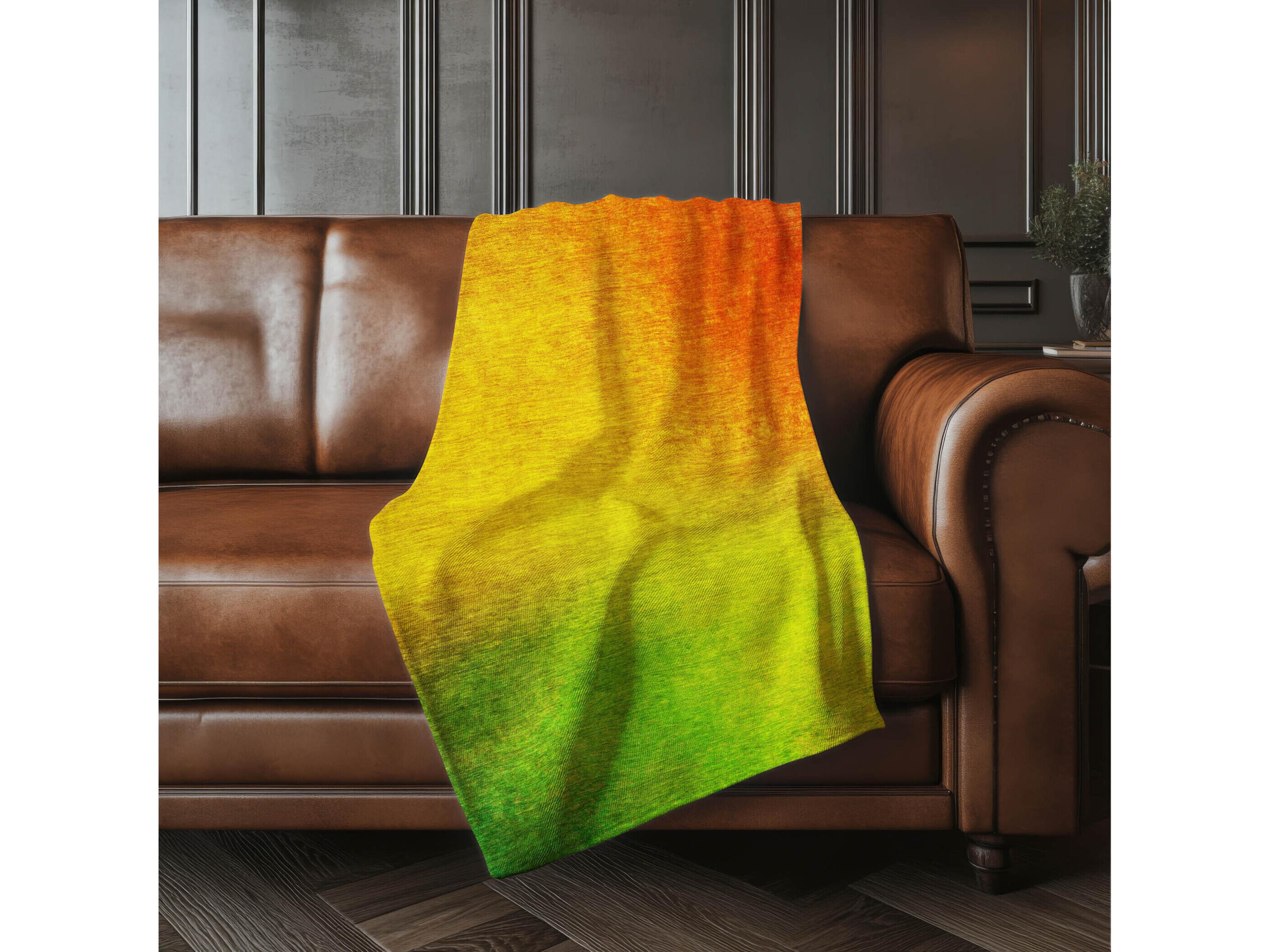 Dalyn Sherpa Orange Polyester Throw