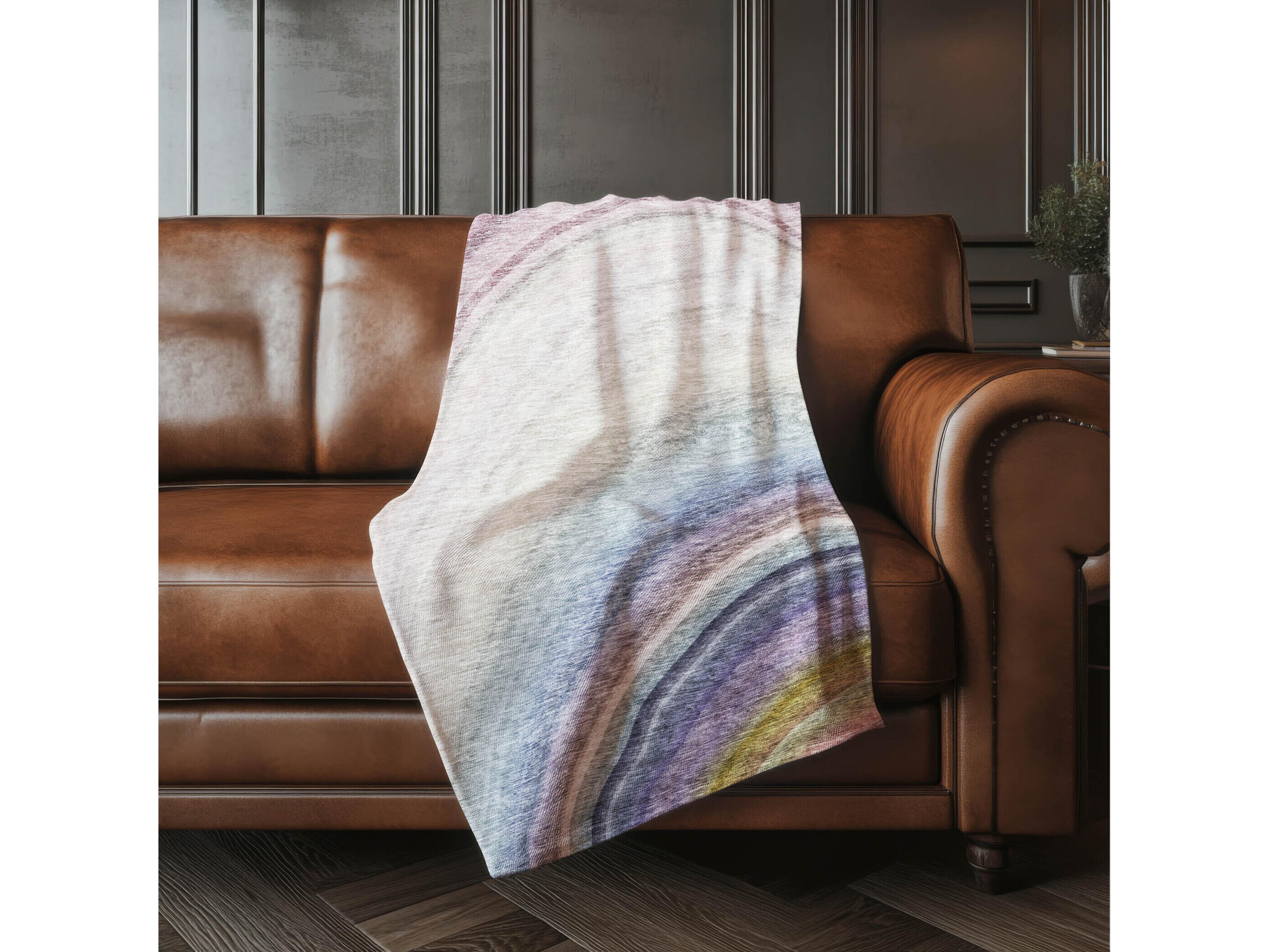 Dalyn Sherpa Brown Polyester Throw