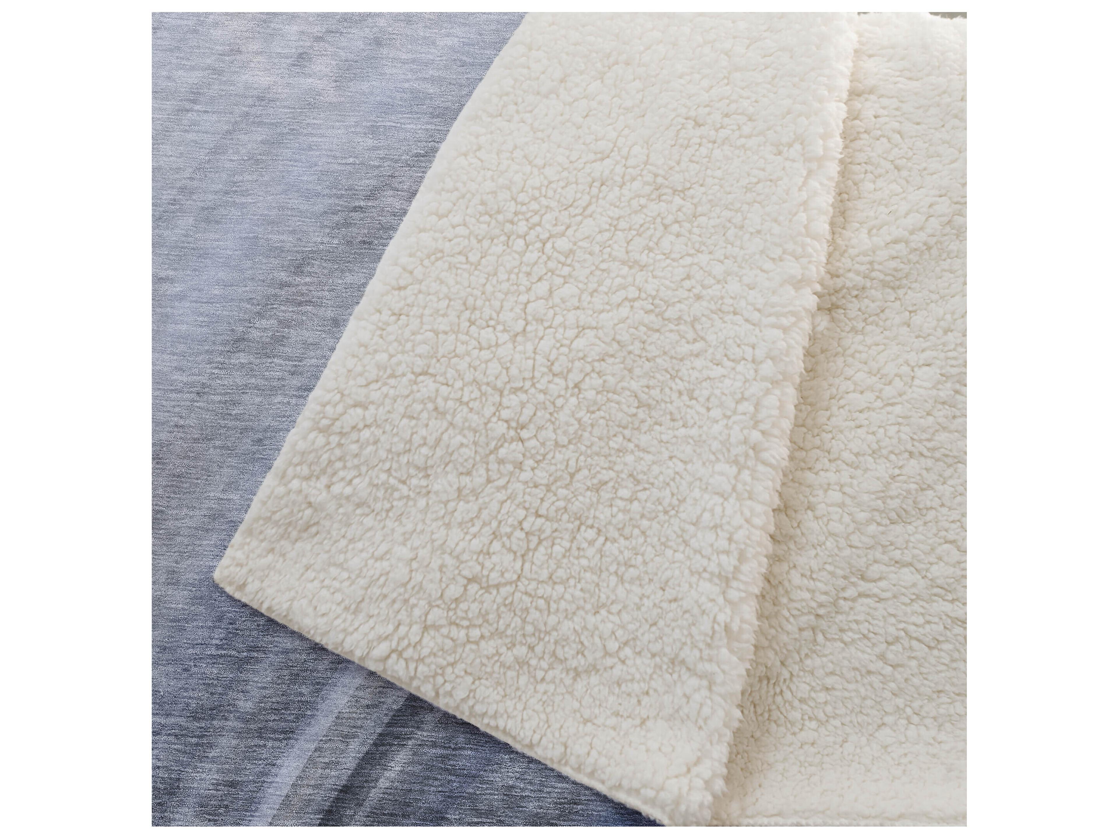 Dalyn Sherpa Blue Polyester Throw