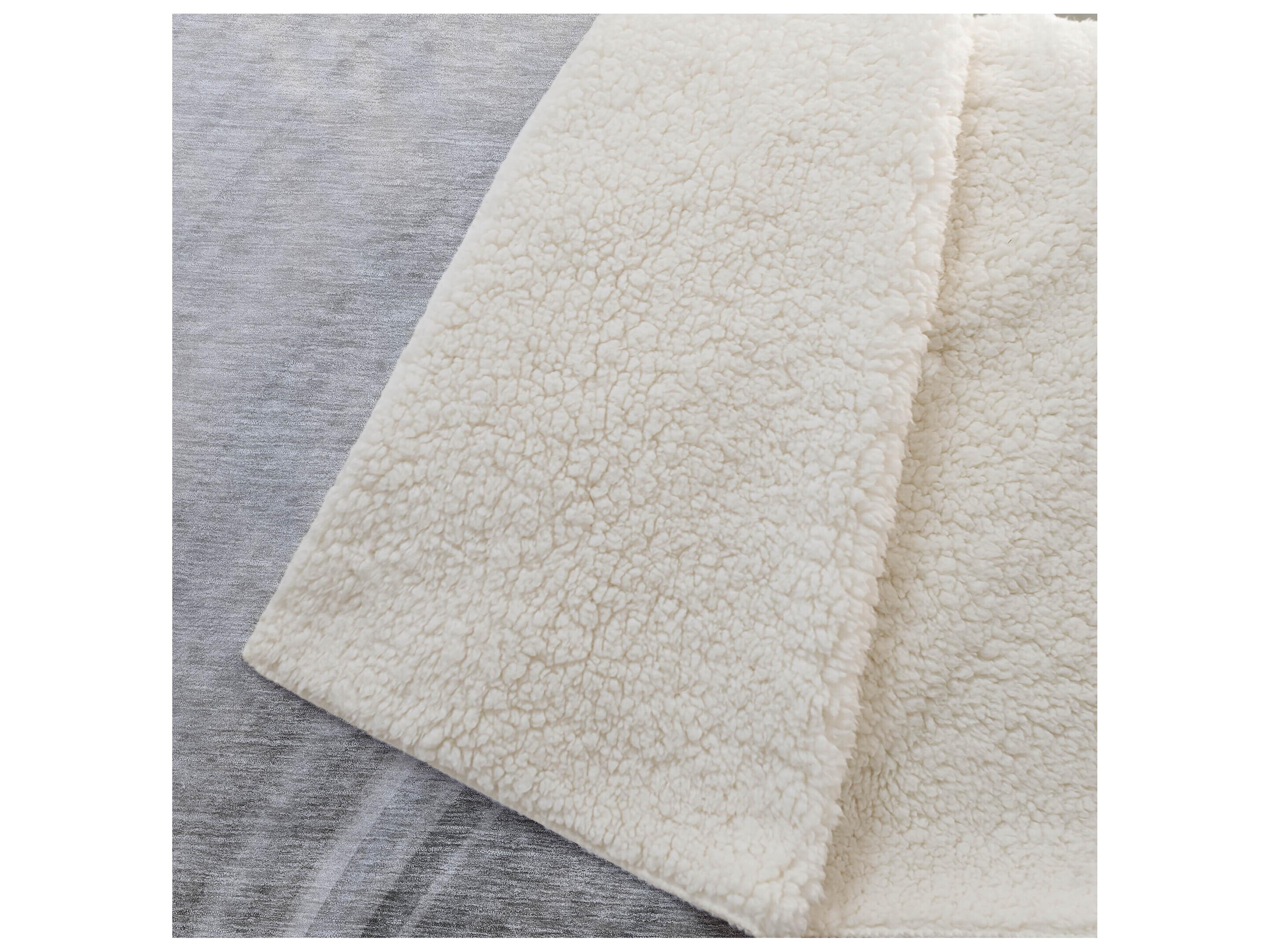 Dalyn Sherpa Gray Polyester Throw