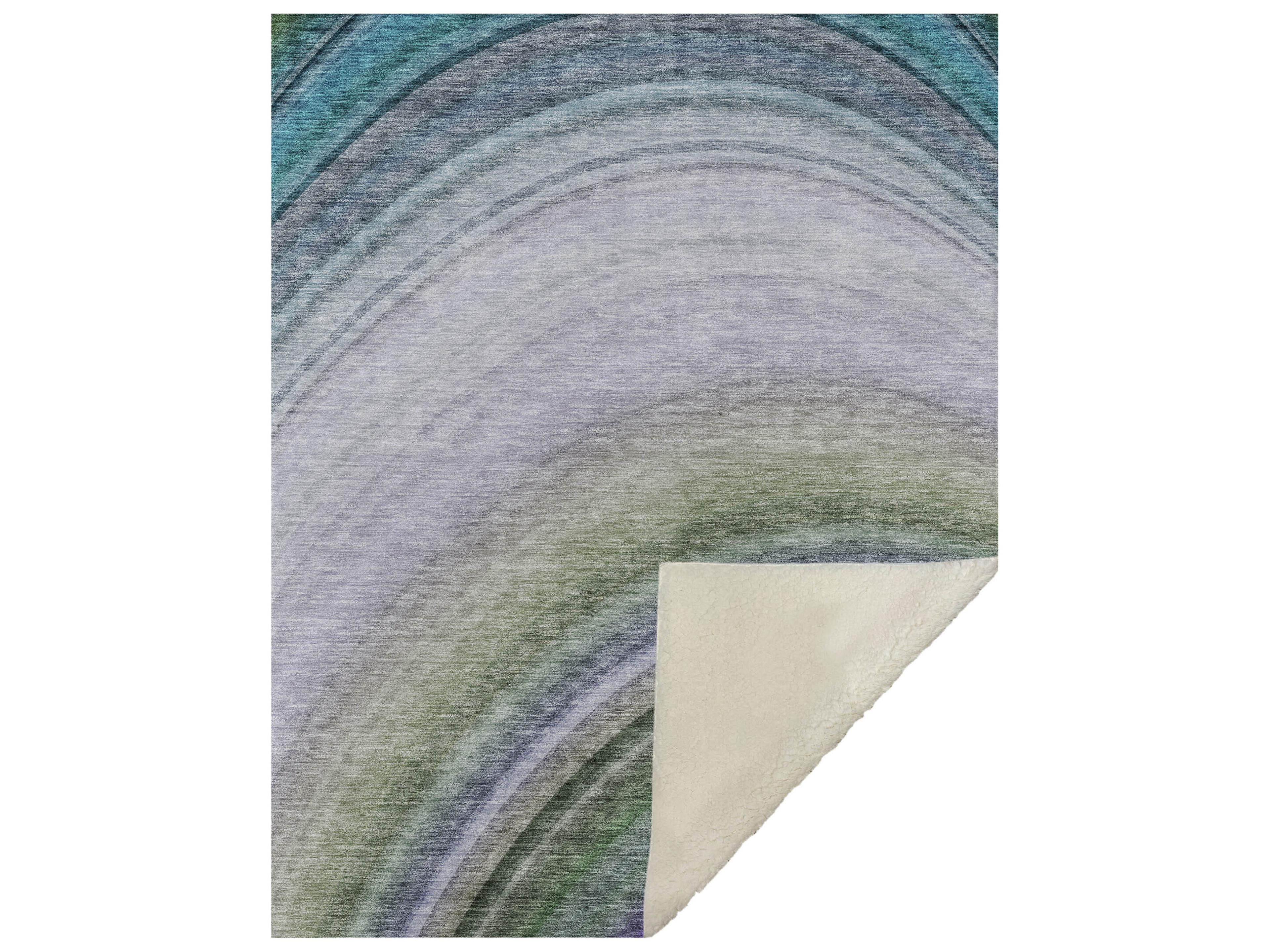 Dalyn Sherpa Teal Polyester Throw