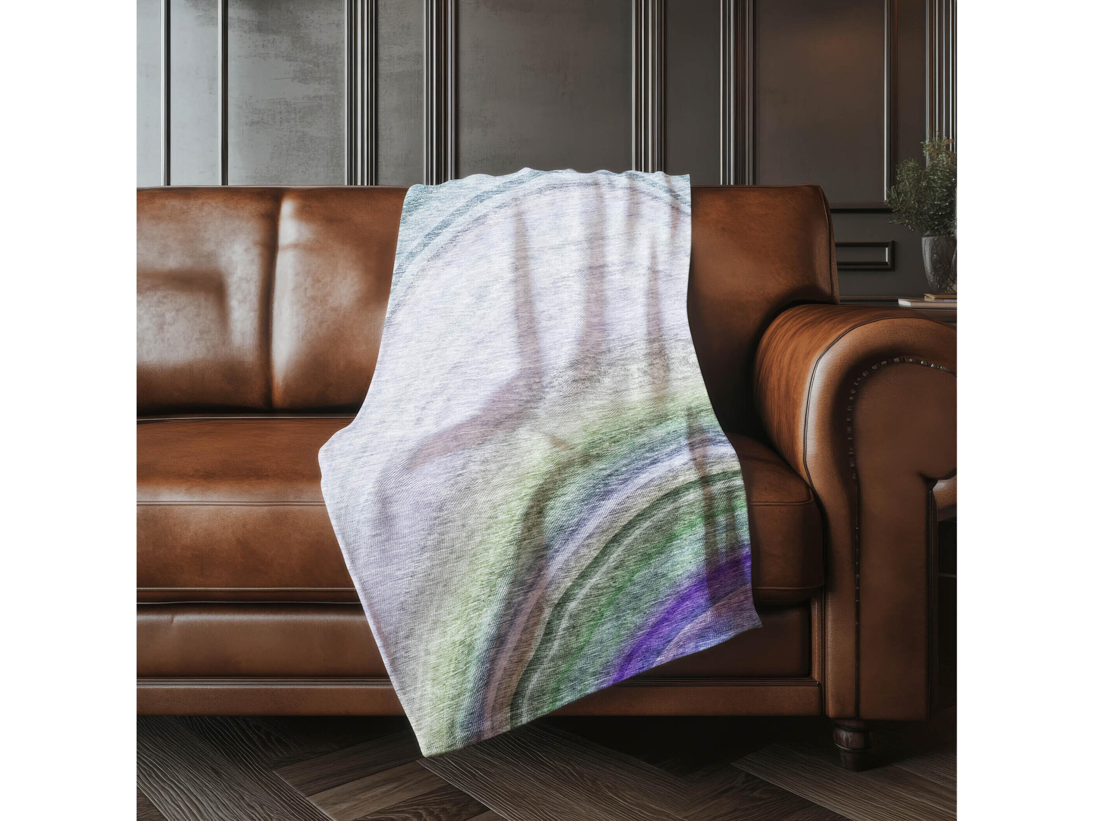 Dalyn Sherpa Teal Polyester Throw