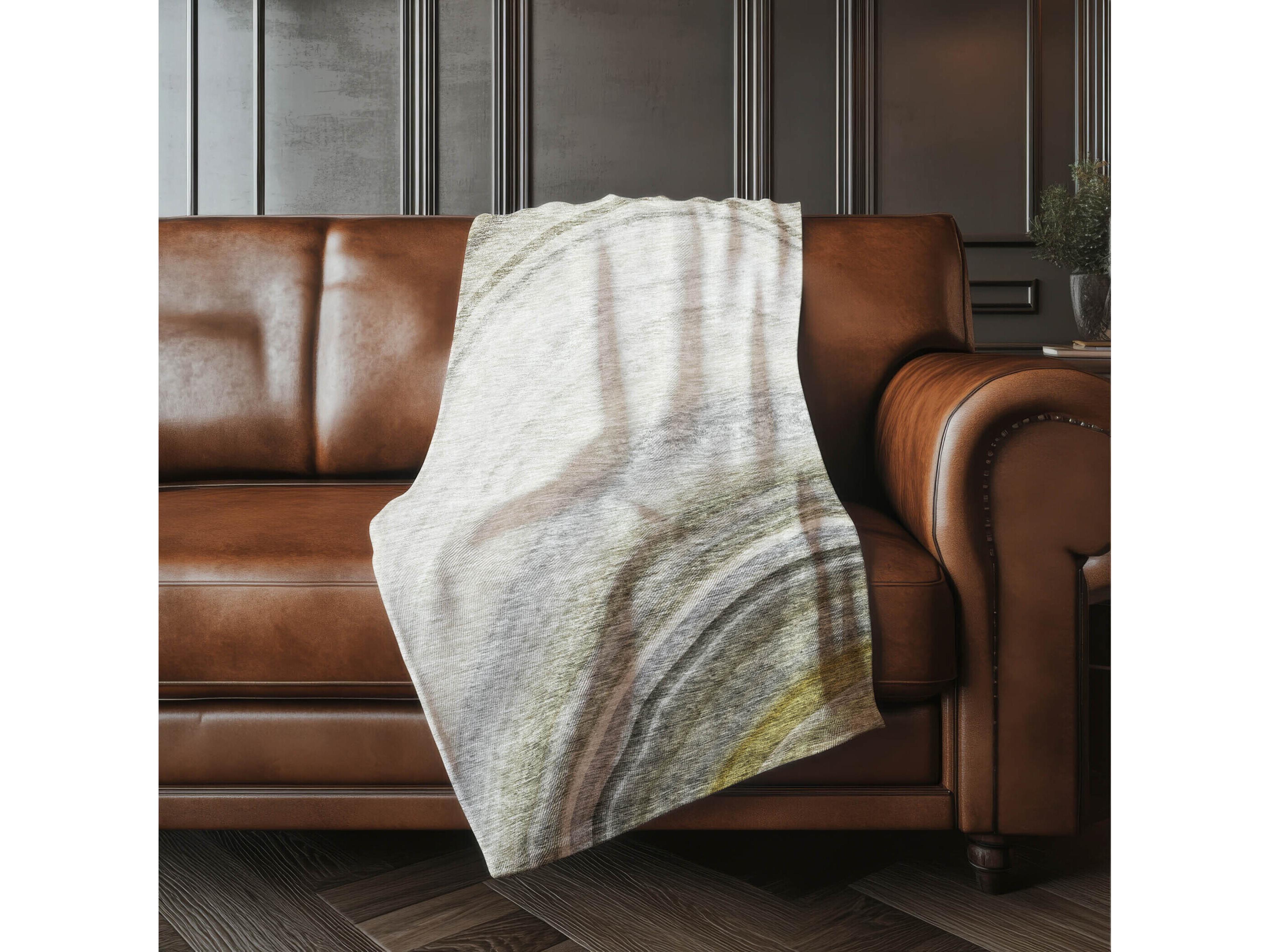 Dalyn Sherpa Brown Polyester Throw