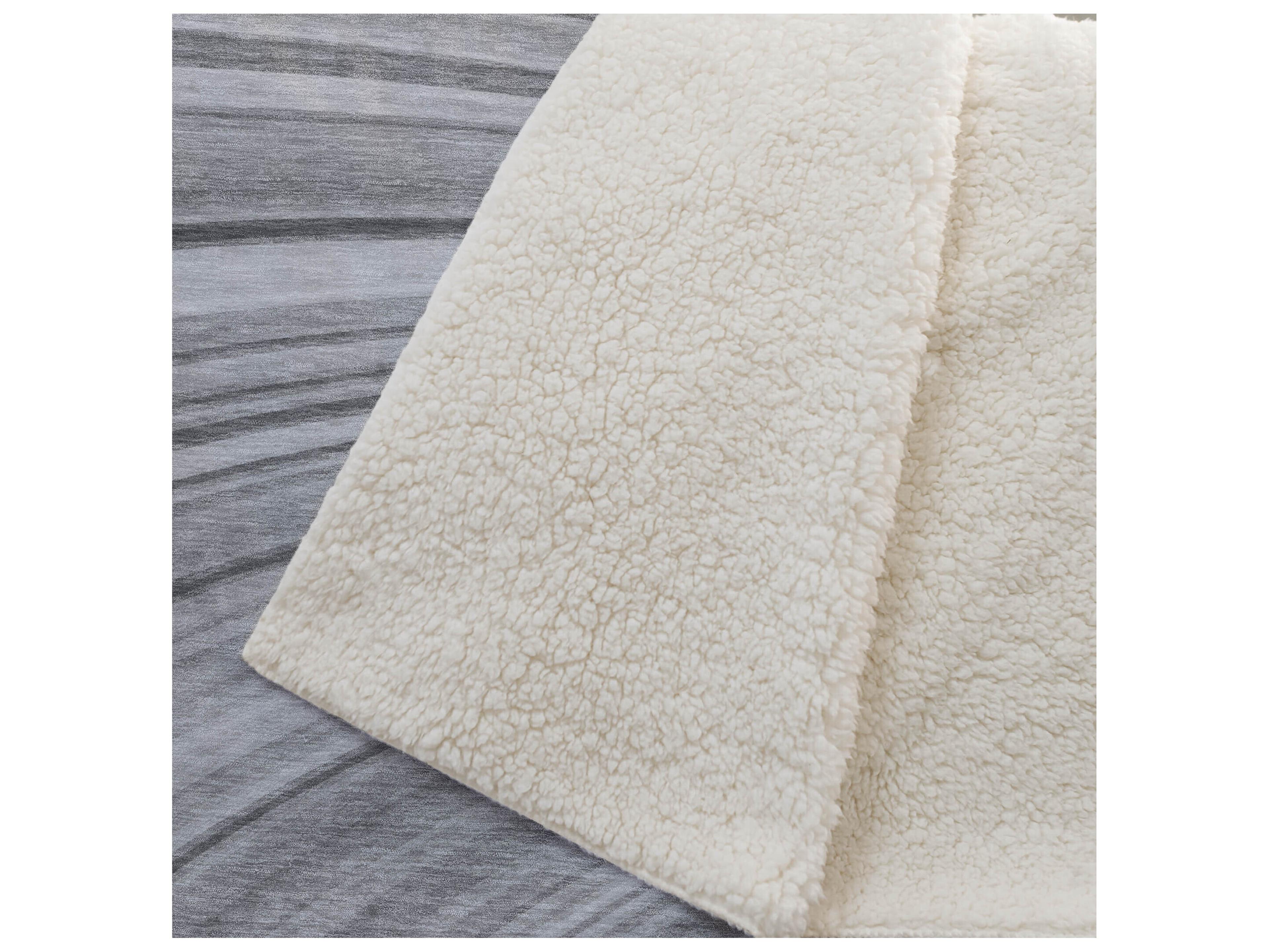 Dalyn Sherpa Gray Polyester Throw